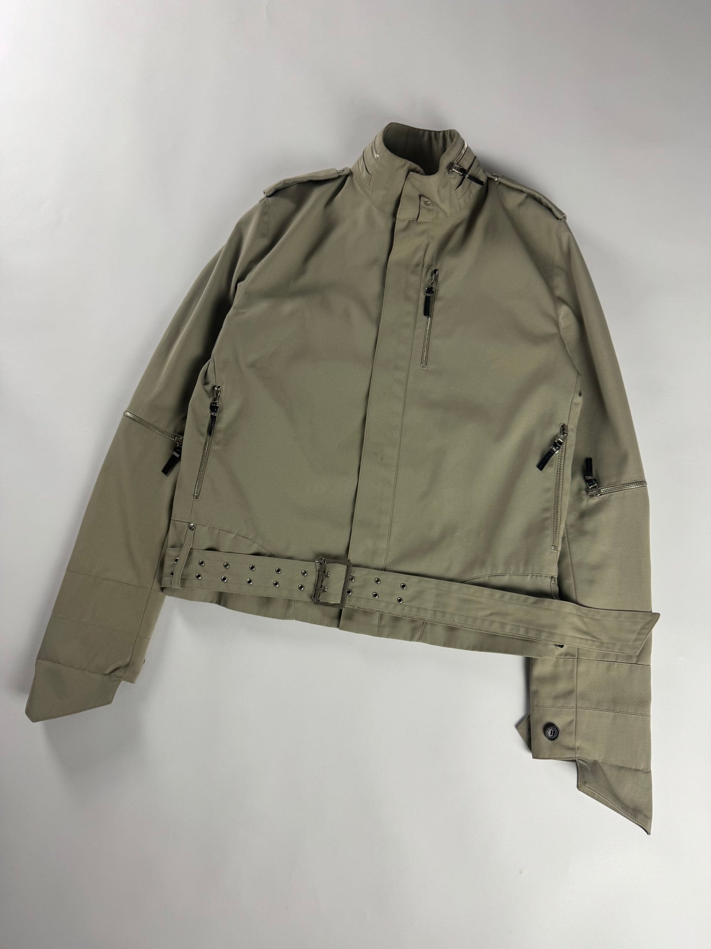Dior Homme "Follow Me" Sand Belted Zipped Jacket SS 2003 - L