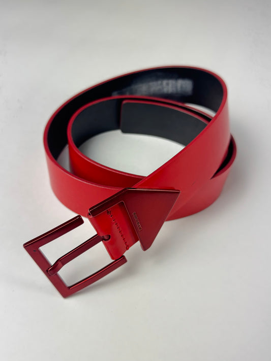 Dior Homme Sample Kris Van Assche Red Leather Belt SS 2009 - 90 CM