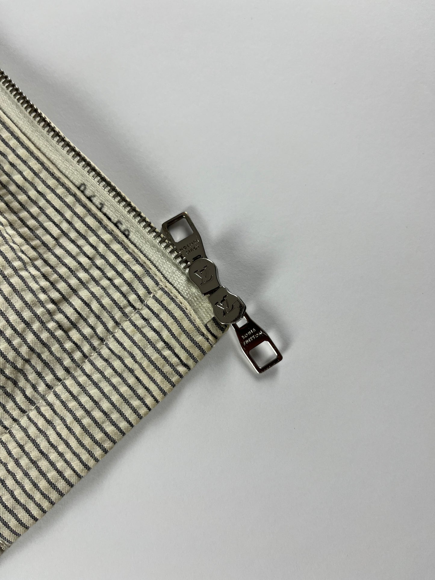 Louis Vuitton Cotton Incrusted Lambskin Leather Striped Jacket 2000s - L