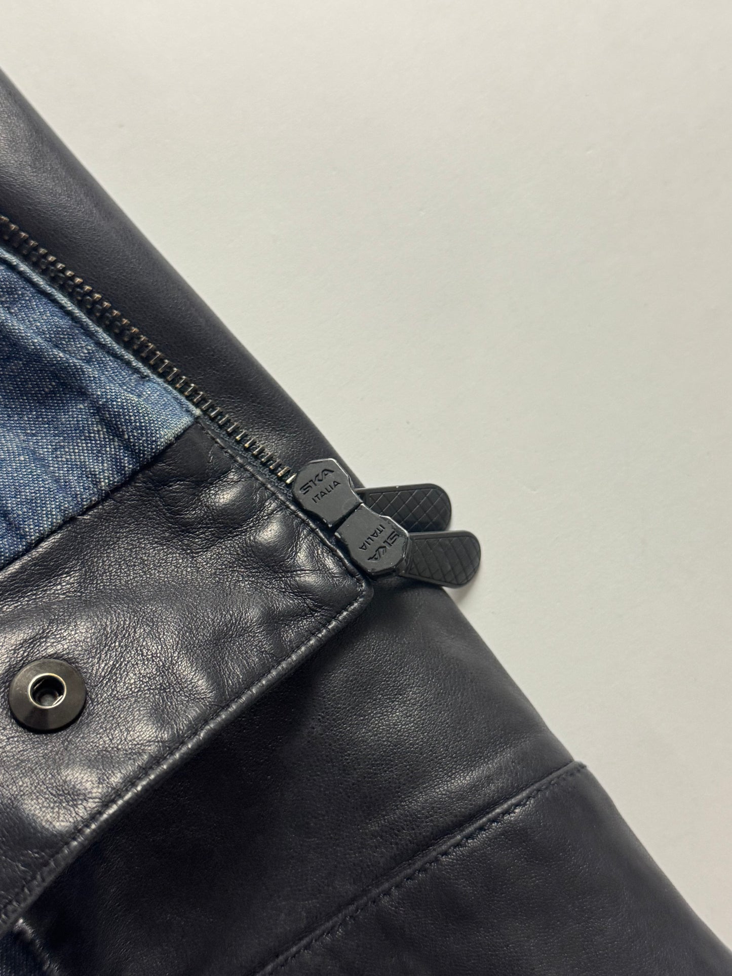 Bottega Veneta Denim Leather Perfecto Jacket SS 2012 - L