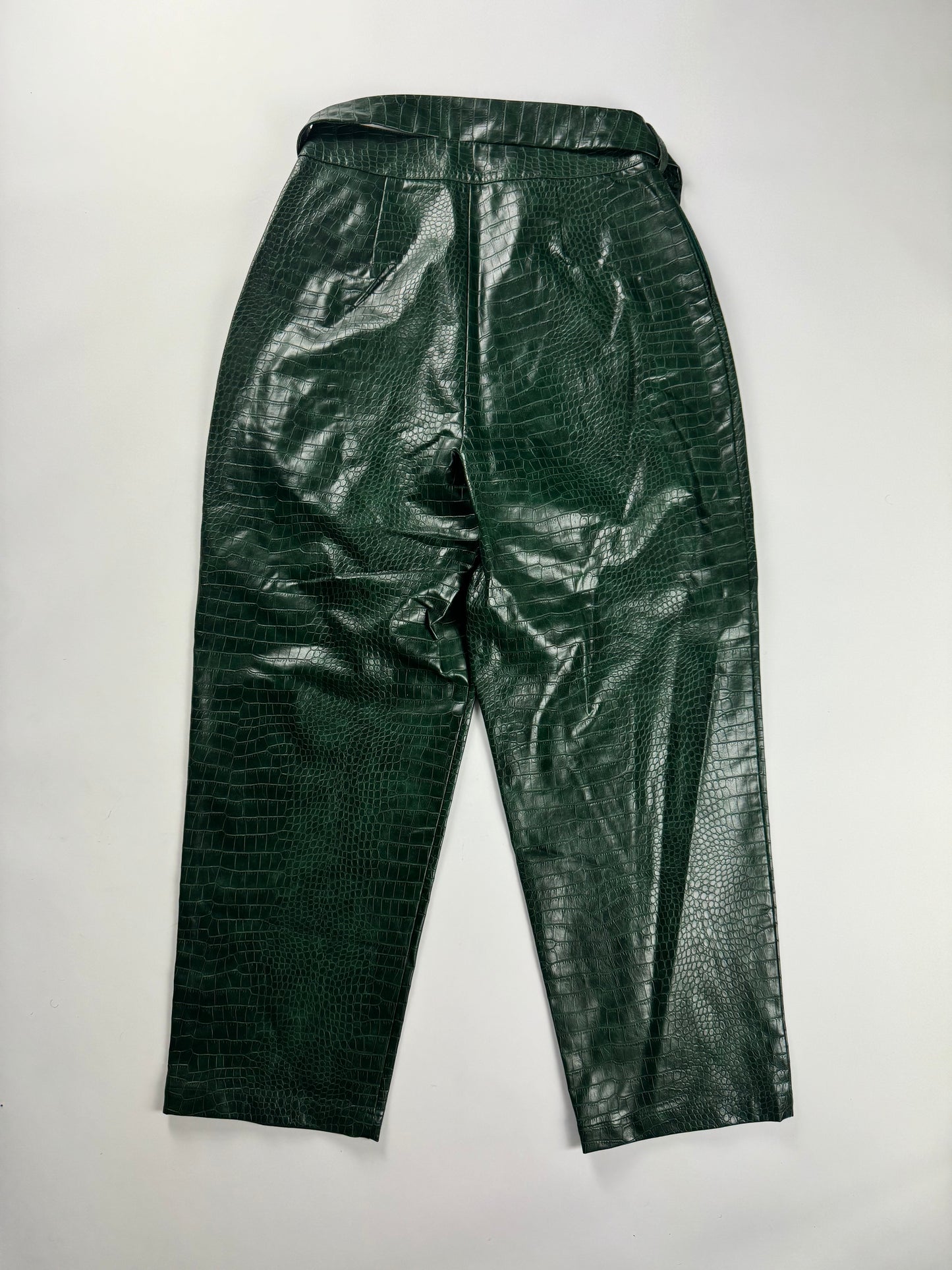 Armani Exchange Sample Crocodile Effect Belted Pants FW 2022 - S