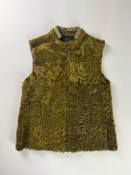 Prada Green Shearling Sleeveless Coat FW 1999 - S