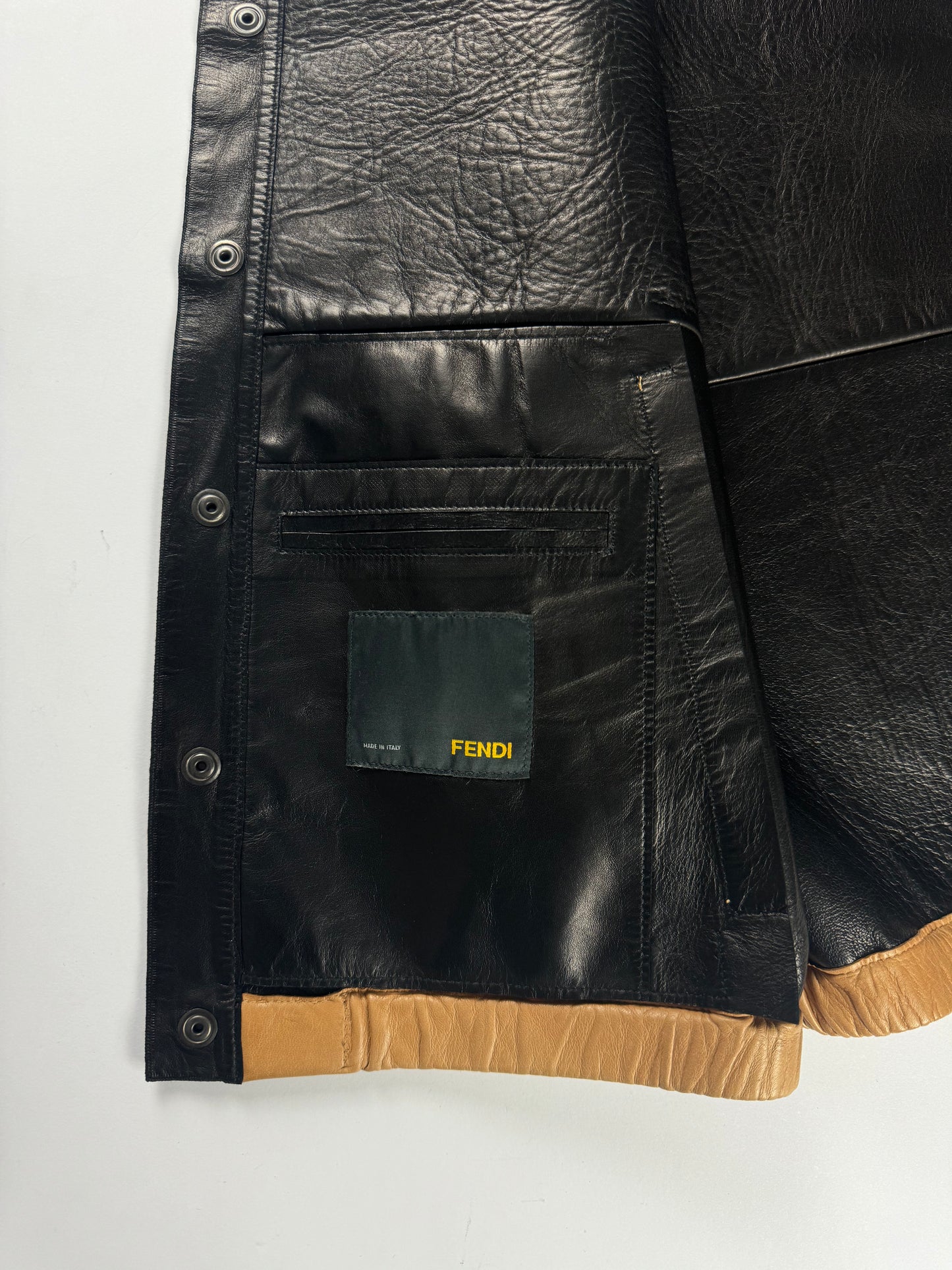 Fendi Sample Roma Racer Leather Layer Gilet SS 2013 - M