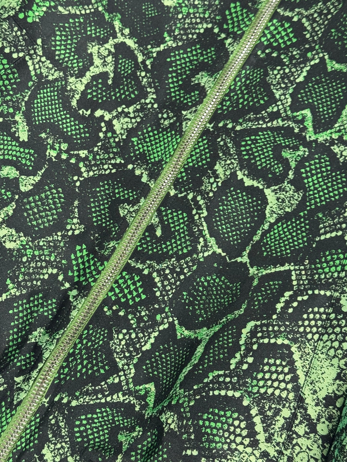 Dior Cactus Jack Sample Greenlight Snakeskin Pattern Bomber Jacket SS 2022 - M