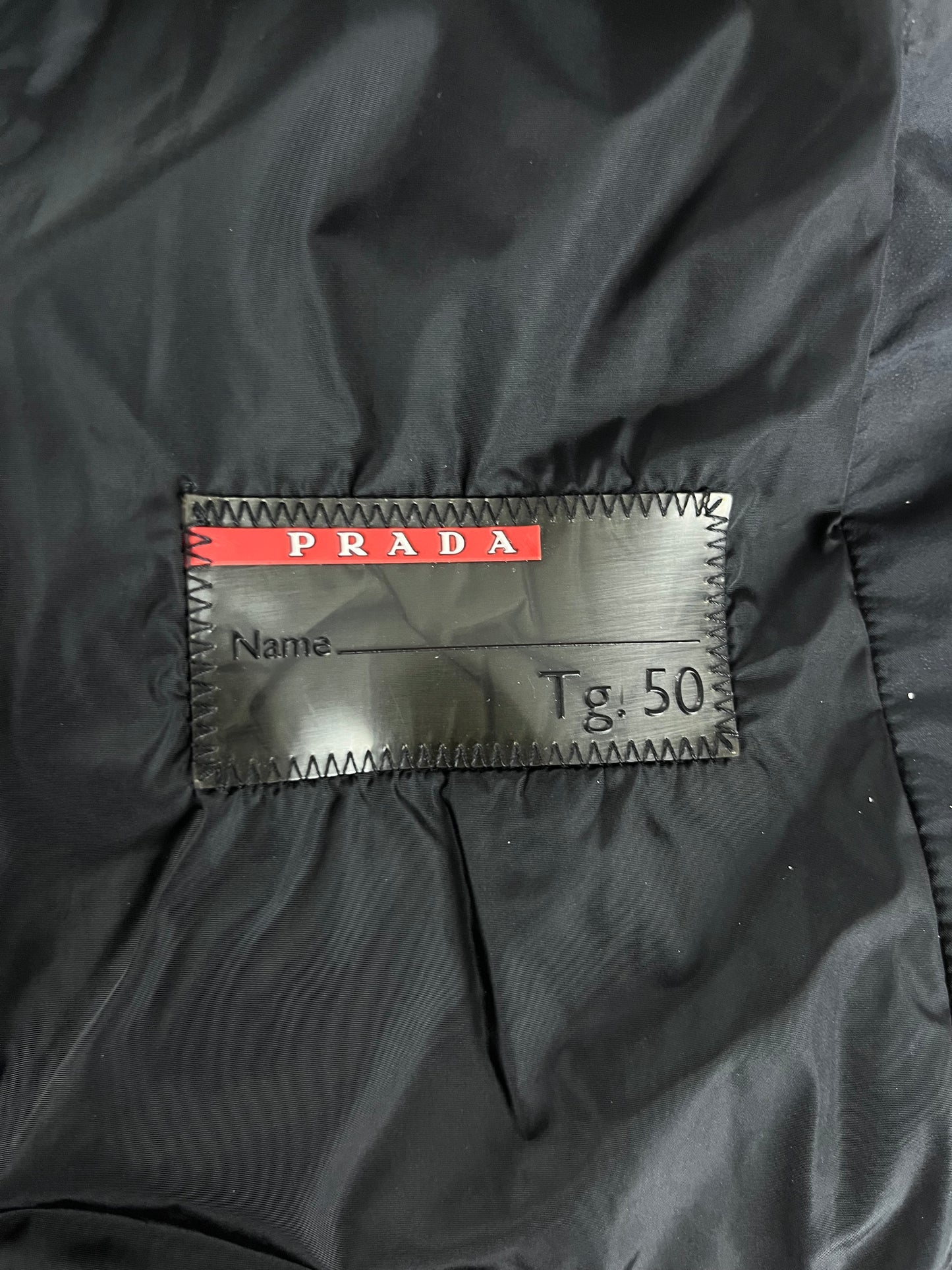 Prada Linea Rossa Black Nylon Wind Stopper Blazer SS 2008 - M