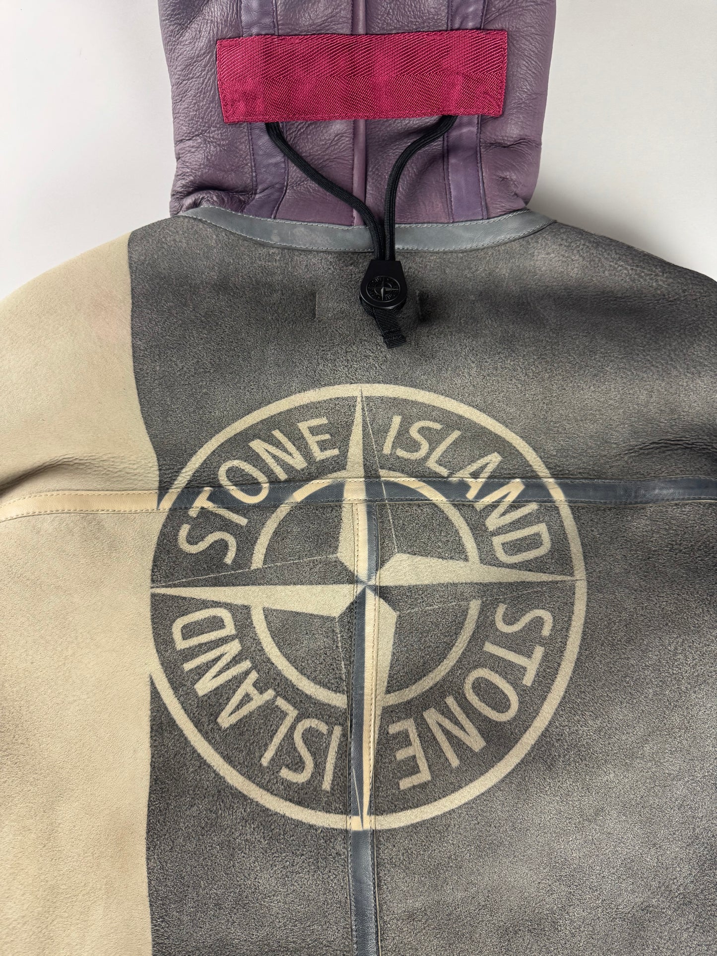 Stone Island Hand Sprayed Shearling Leather Jacket FW 2020 - M