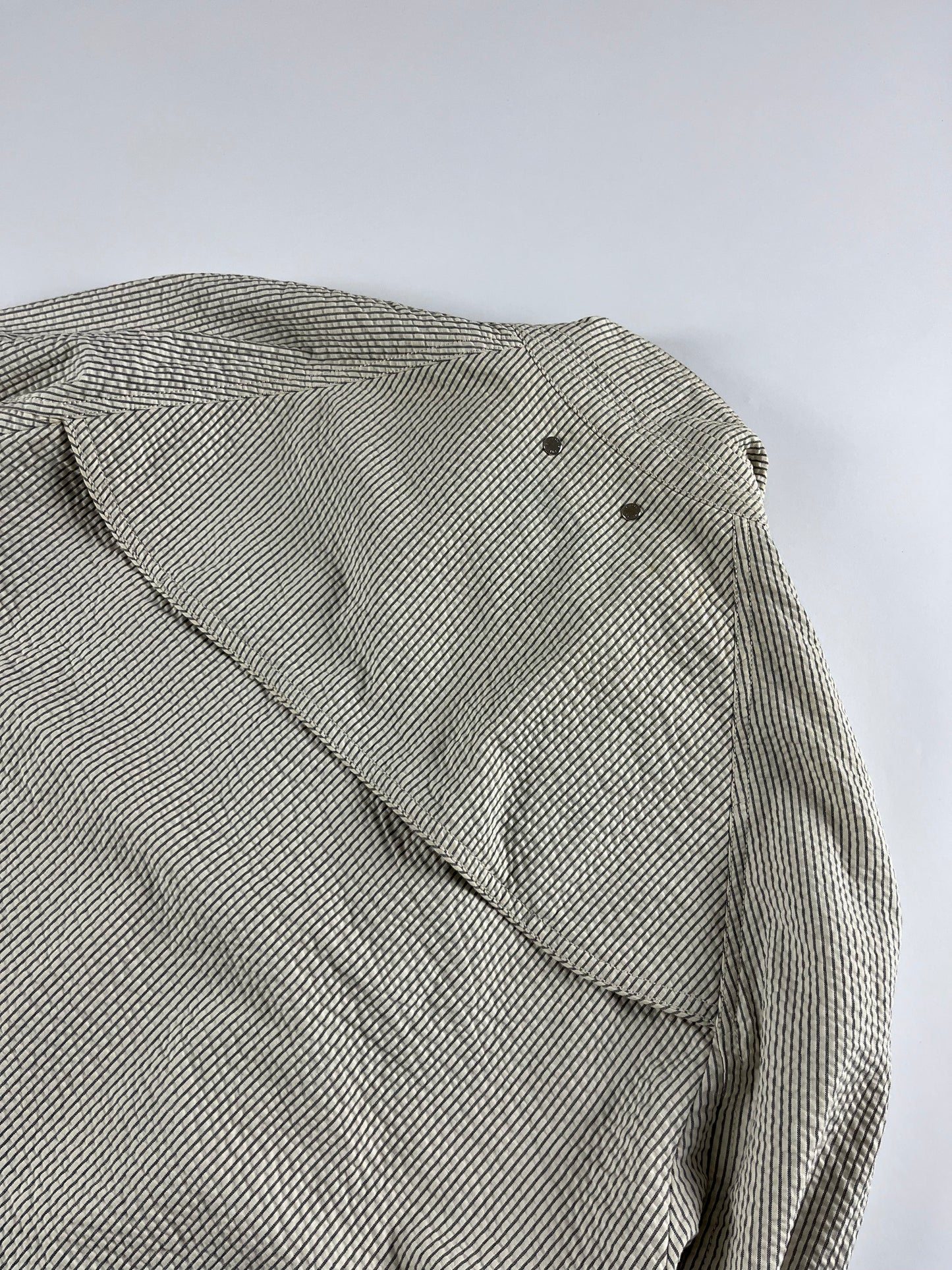 Louis Vuitton Cotton Incrusted Lambskin Leather Striped Jacket 2000s - L