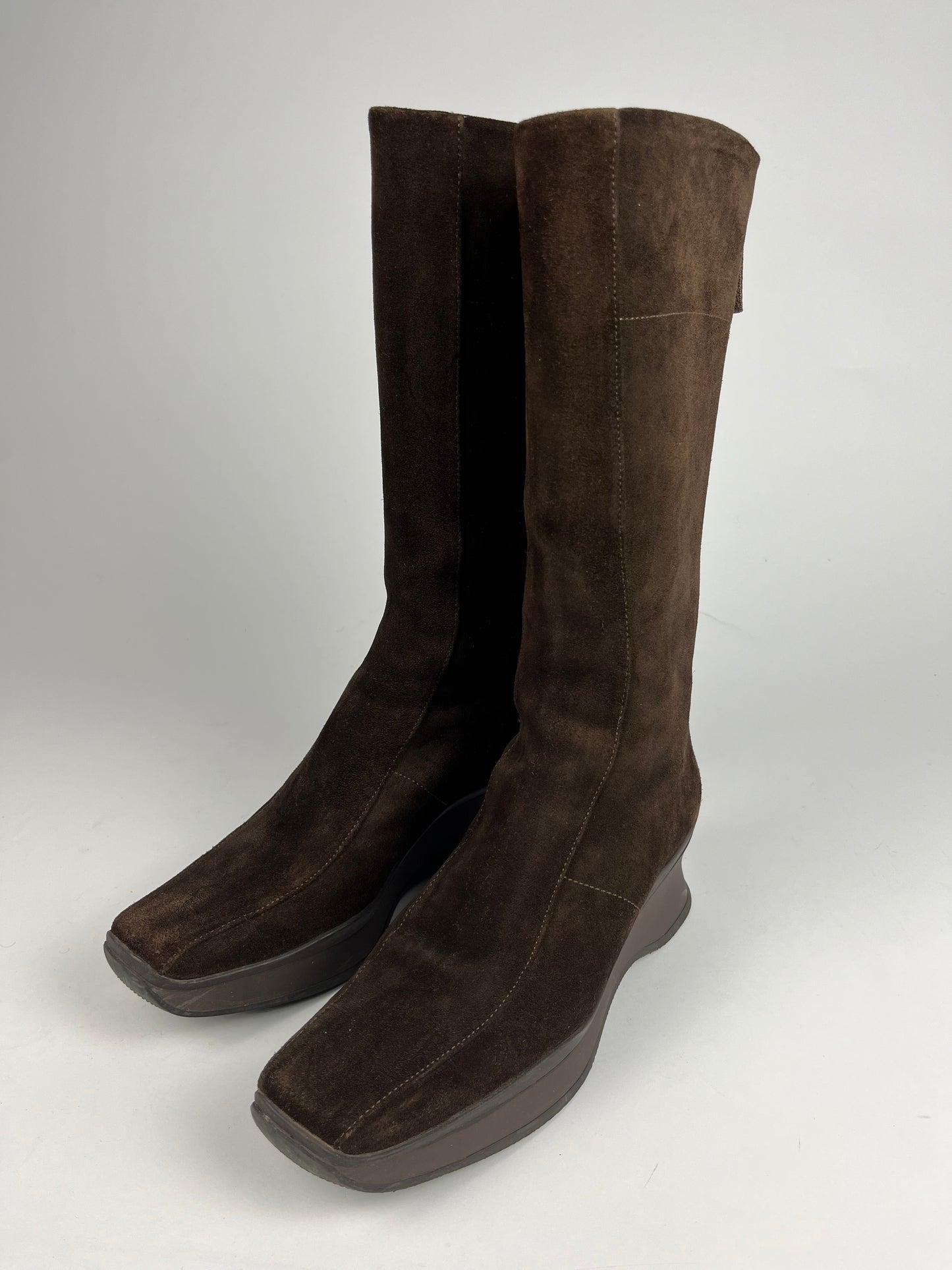 Prada Linea Rossa Aero Suede Platform Boots FW 1999 - 36,5 IT/37,5 EU