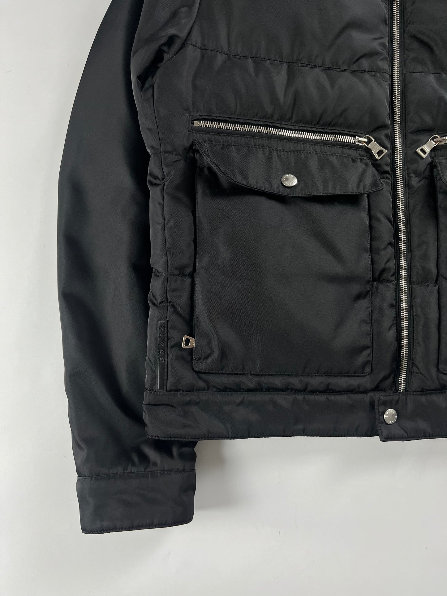 Prada Nylon Leather Padded Down Jacket FW 2010 - L
