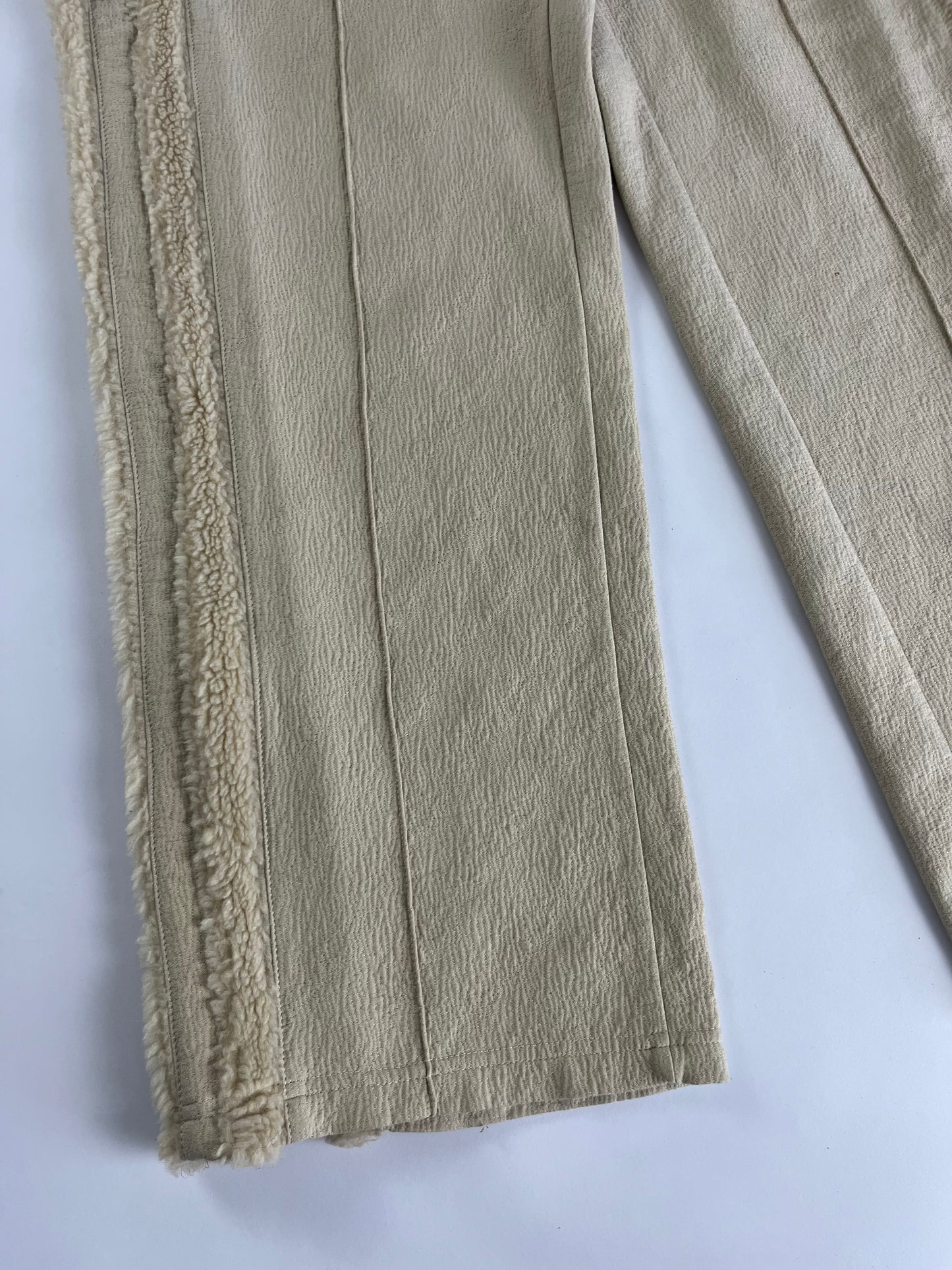 Paradoxe Paris Cream teddy Fur Jogger Pants - M