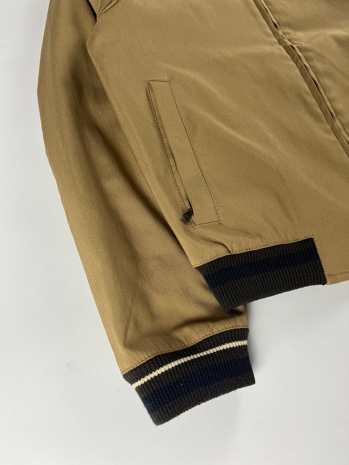 Prada Camel Premium OG Varsity Bomber Jacket FW 2002 - S