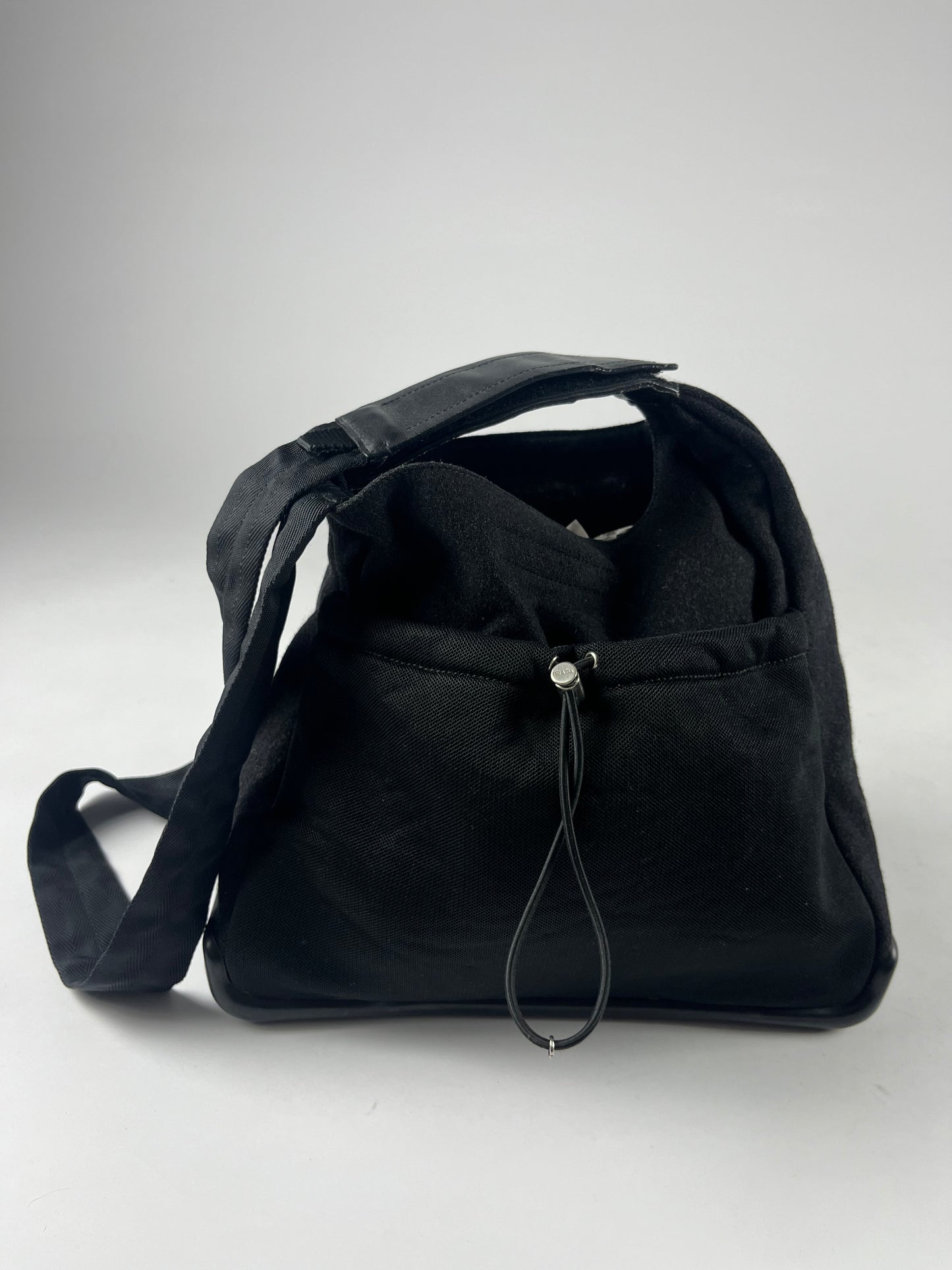 Prada Linea Rossa Strapped Wool Push Bag FW 1999 - OS