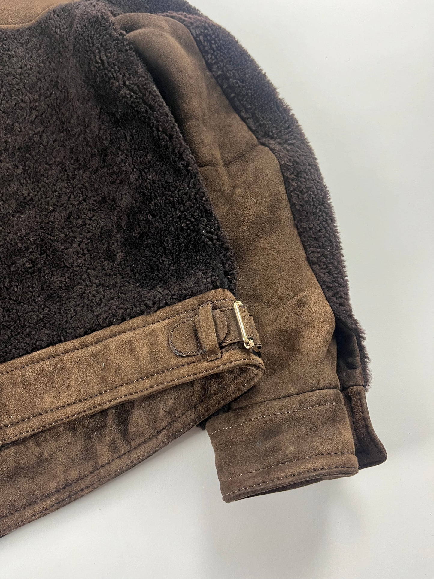 Gucci Dark Brown Shearling Wool Blend Jacket - M
