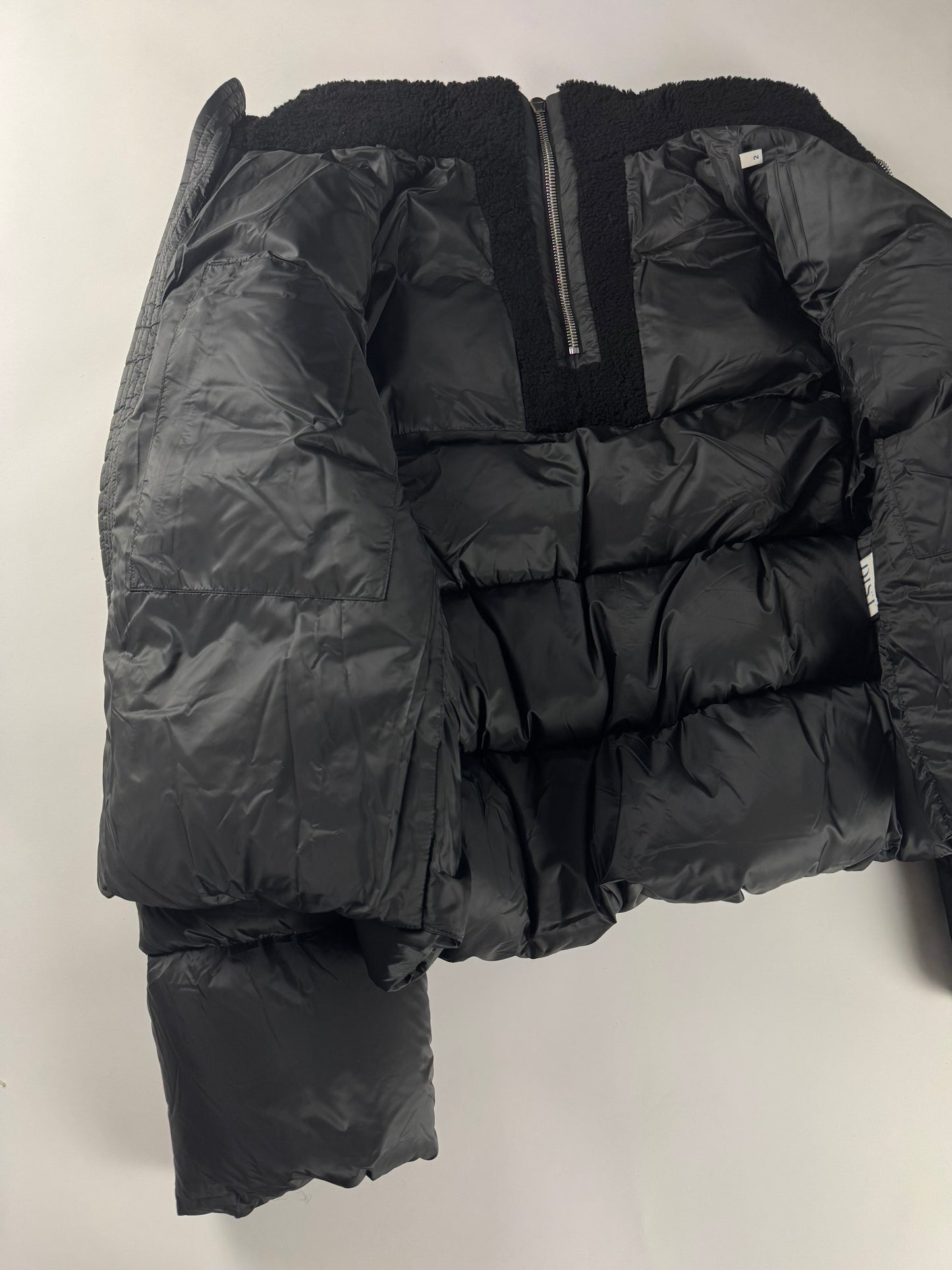 Rick Owens x Moncler DRKSHDW Cyclopic Shearling Down Puffer Jacket FW 2020 - M