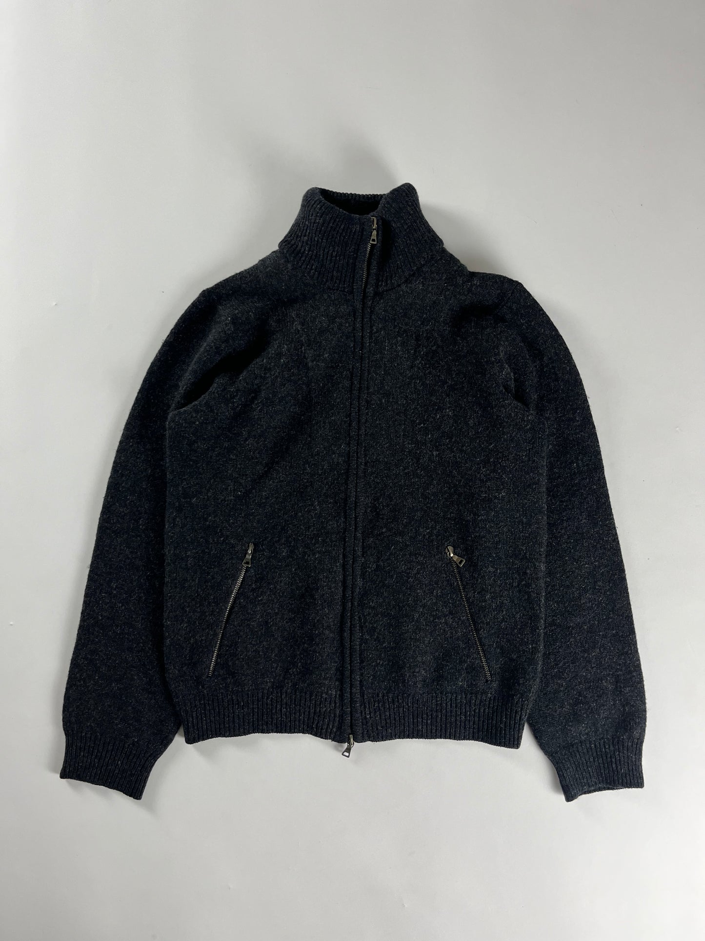 Prada Essential Fit Zip Turtleneck Wool Zipper 2000s - M