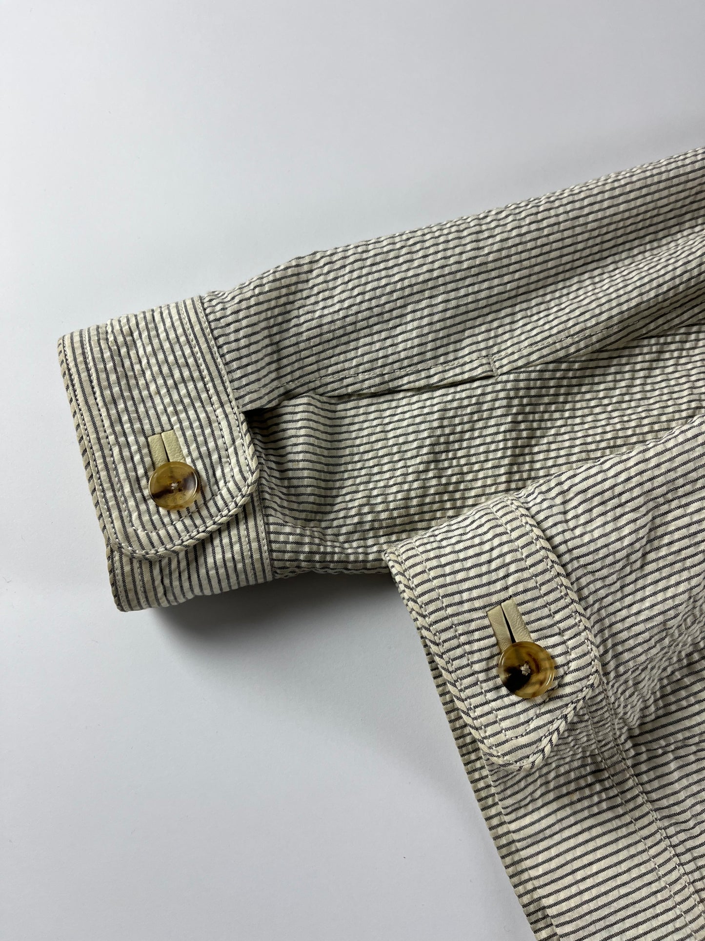 Louis Vuitton Cotton Incrusted Lambskin Leather Striped Jacket 2000s - L