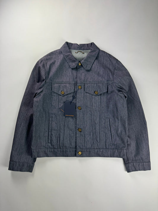 Louis Vuitton Virgil Abloh Indigo Raw Iridescent Denim Jacket FW 2021 - XL