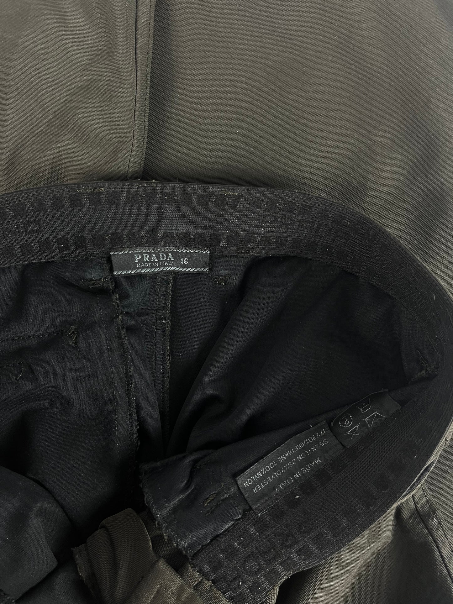 Prada Khaki Nylon Riot Pants FW 1999 - M