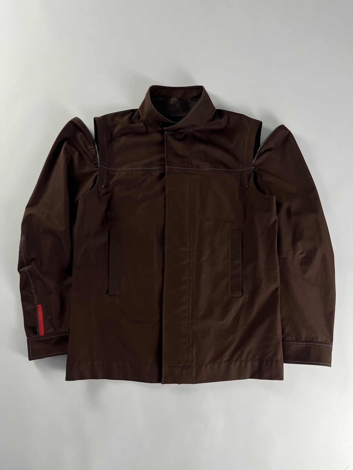 Prada Linea Rossa Technical Convertible Sleeve Terra Jacket SS 2000 - XL
