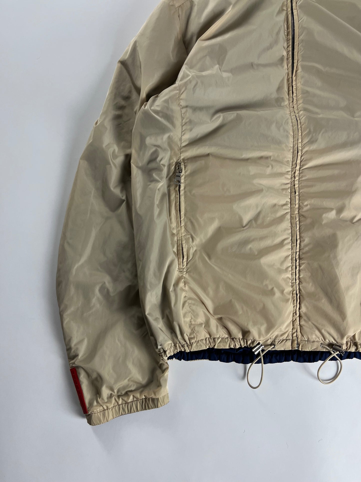 Prada Linea Rossa Lighting Blue Ivory Reversible Jacket - L