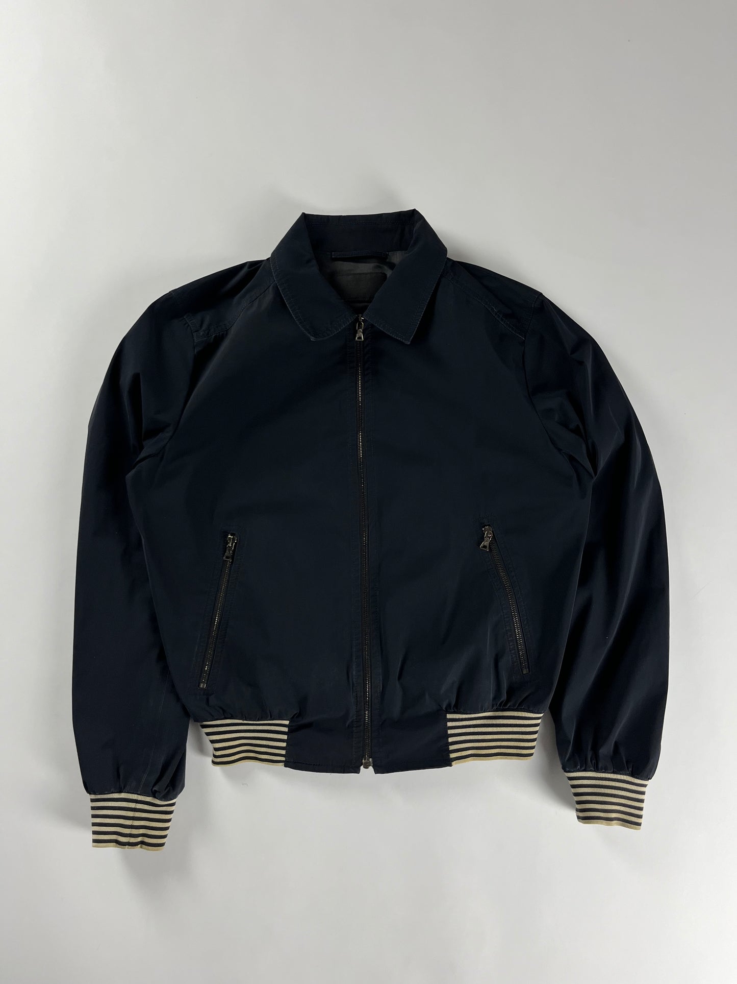 Prada Navy Marina Nylon Bomber jacket FW 2008 - M