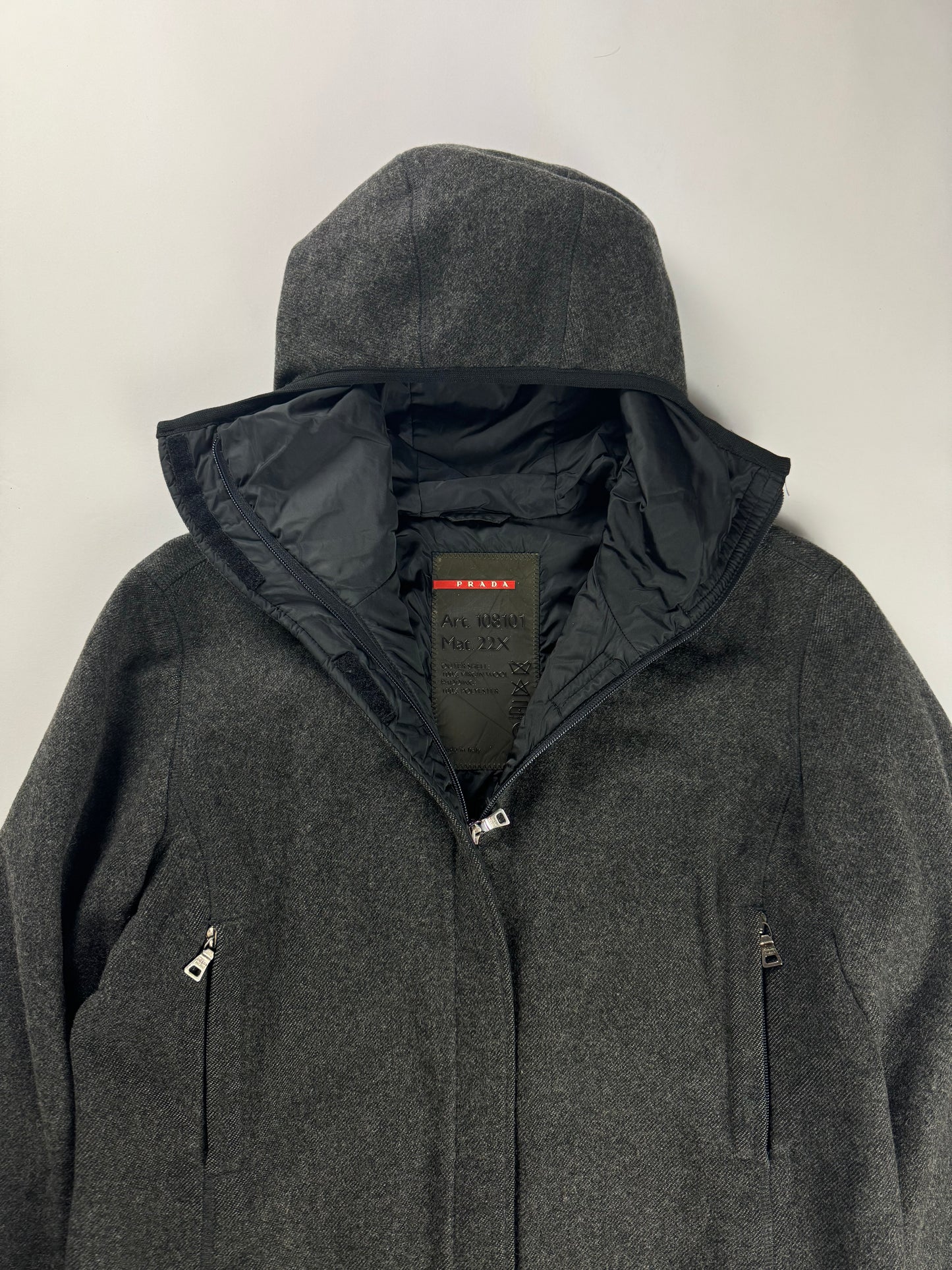 Prada Linea Rossa Wool Balaclava Riot Jacket FW 1999 - M