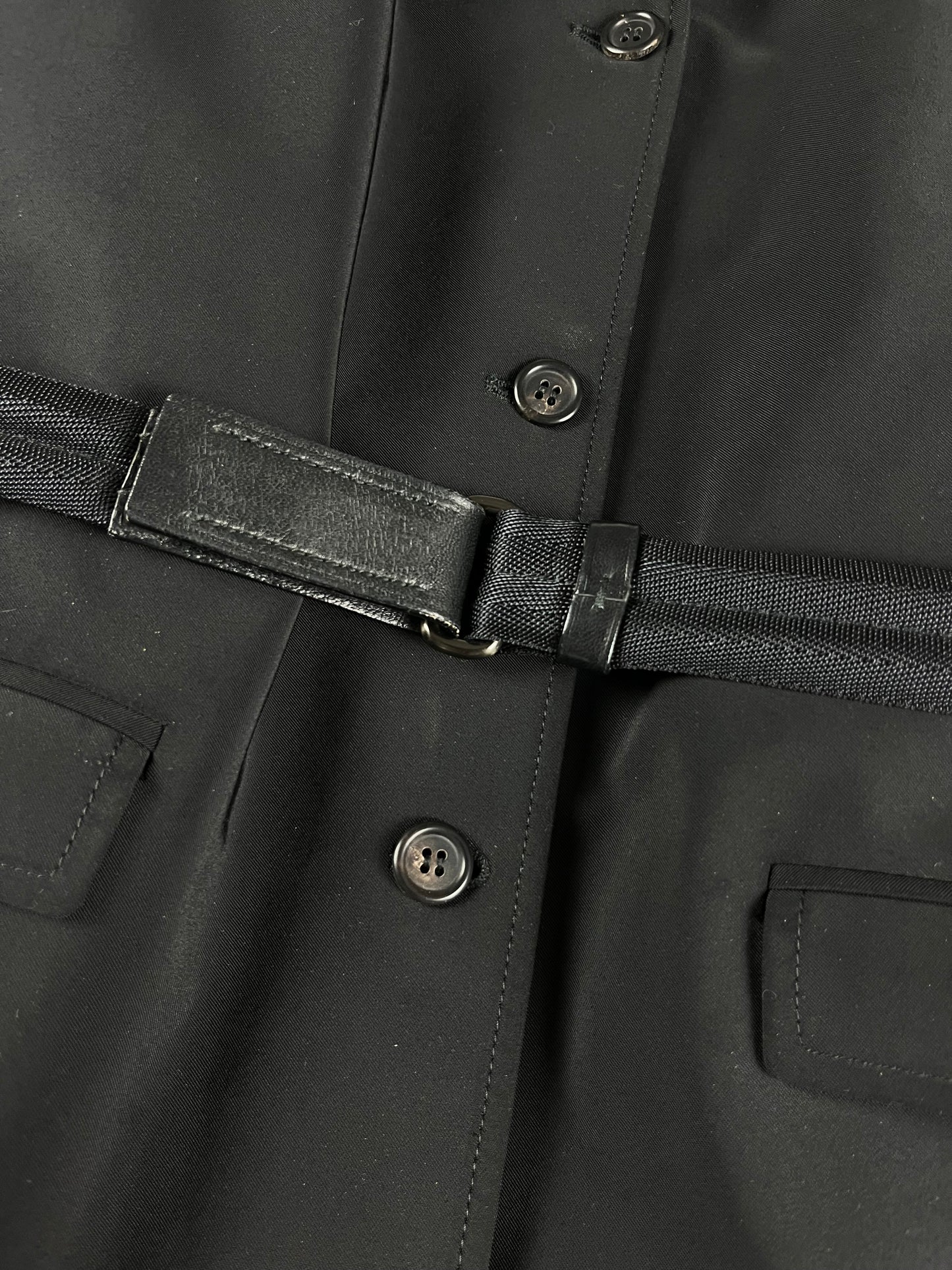 Prada Belted Linen Formal Overcoat FW 1999 - S