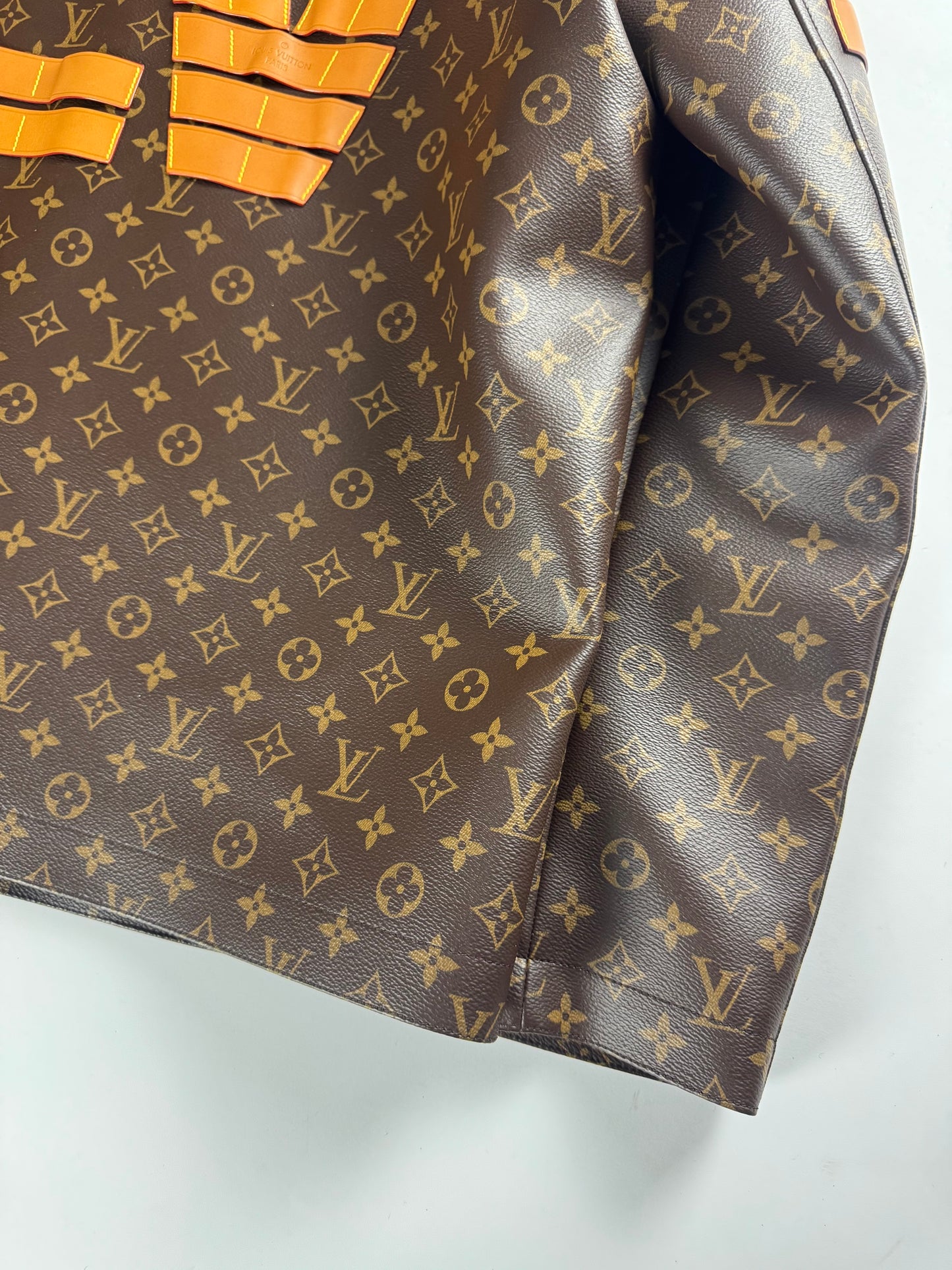 Louis Vuitton Nigo LV toile Monogram Military Leather Jacket Resort 2022 - L