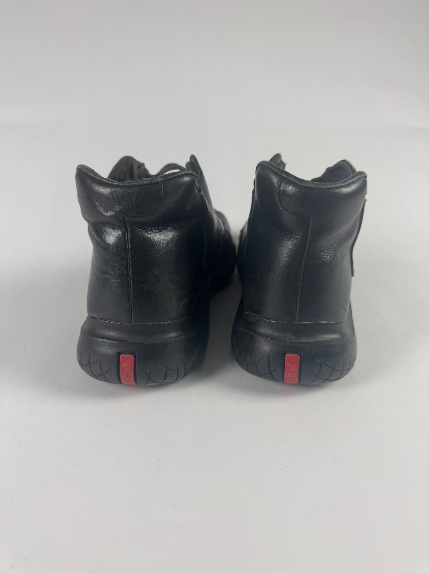 Prada Vibram Dark Leather Mid Boots FW 1999 - 10 IT/45 EU