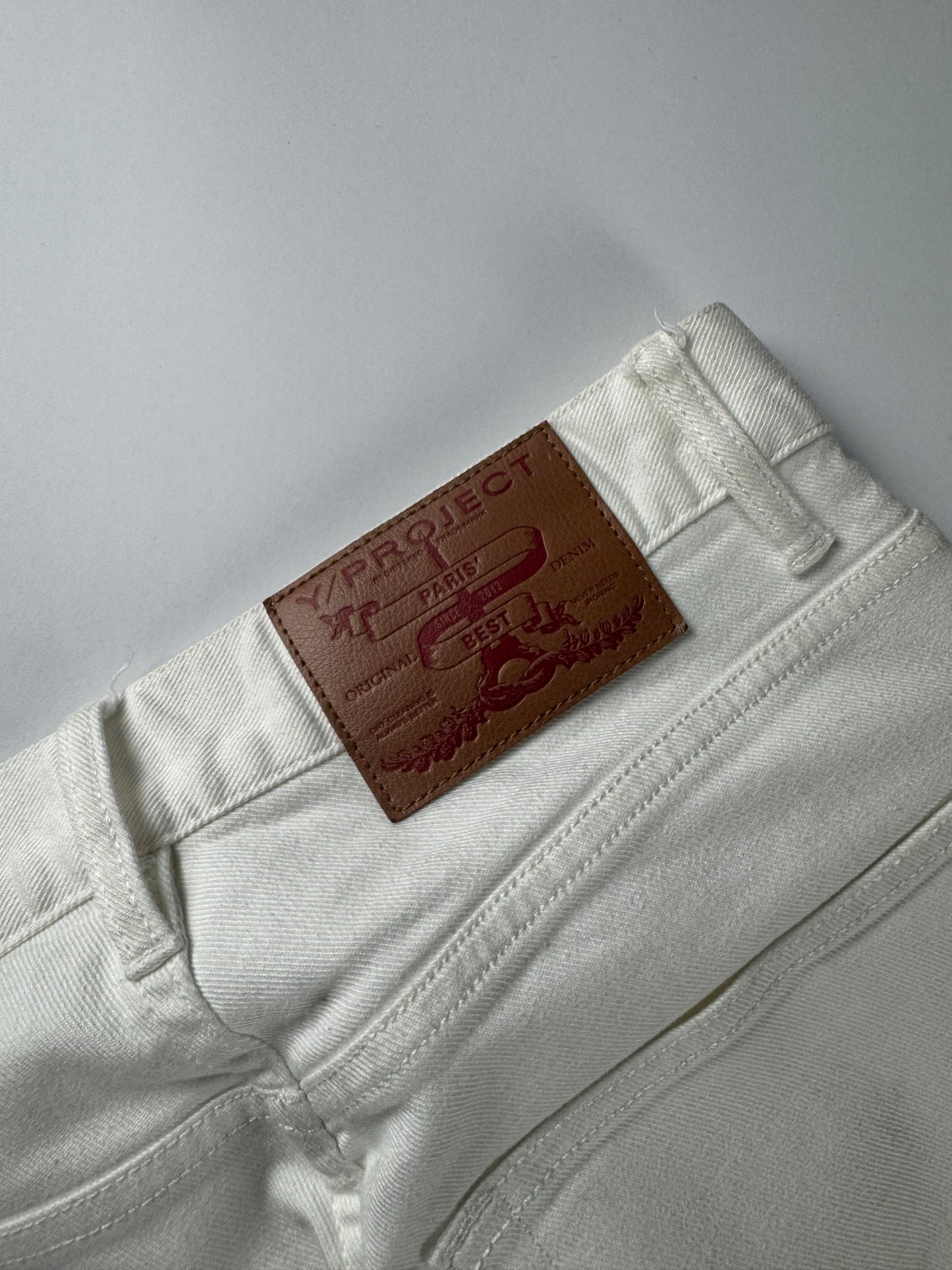 Y/Project Sample White Paneled Pants SS 2022 - S