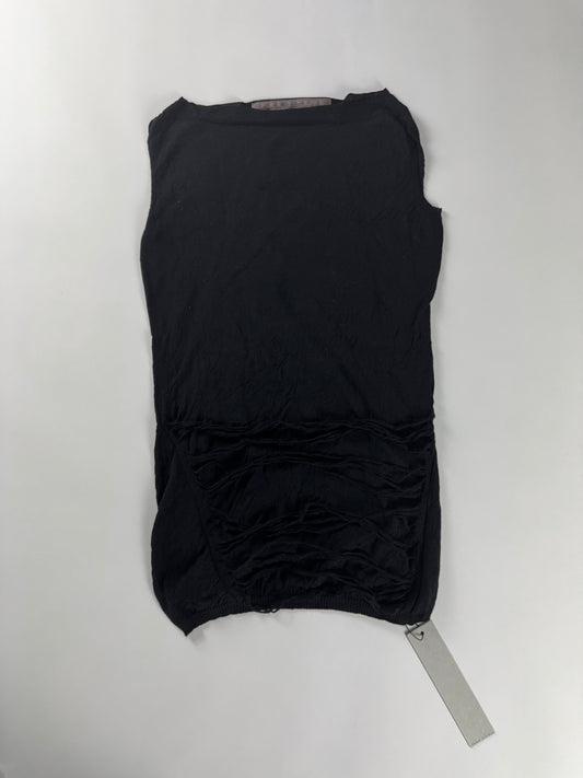 Rick Owens Black Dust Fringes Vest Top 2000s - S