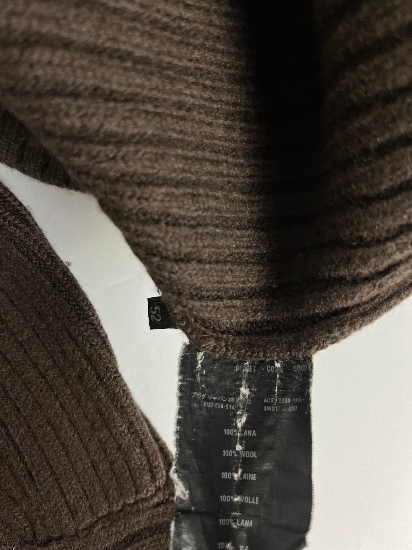 Prada Linea Rossa Brown Corduroy Turtleneck Sweater FW 1999 - S