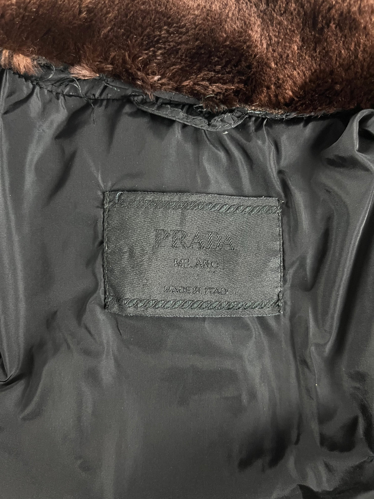 Prada Converted Hooded Fur Collar Long Puffer Jacket FW 1998 - L