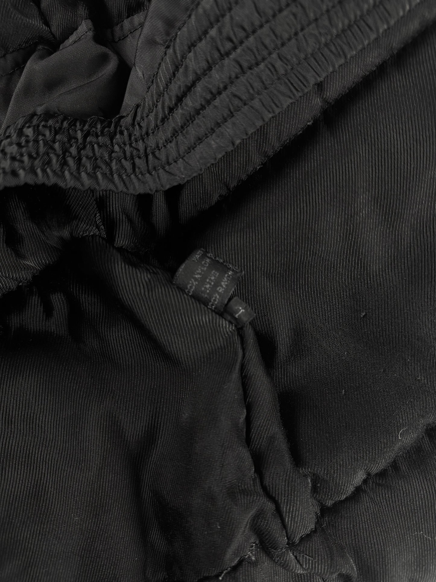 Prada Black Nylon Minimalist Tactical Padded Jacket FW 1994 - L