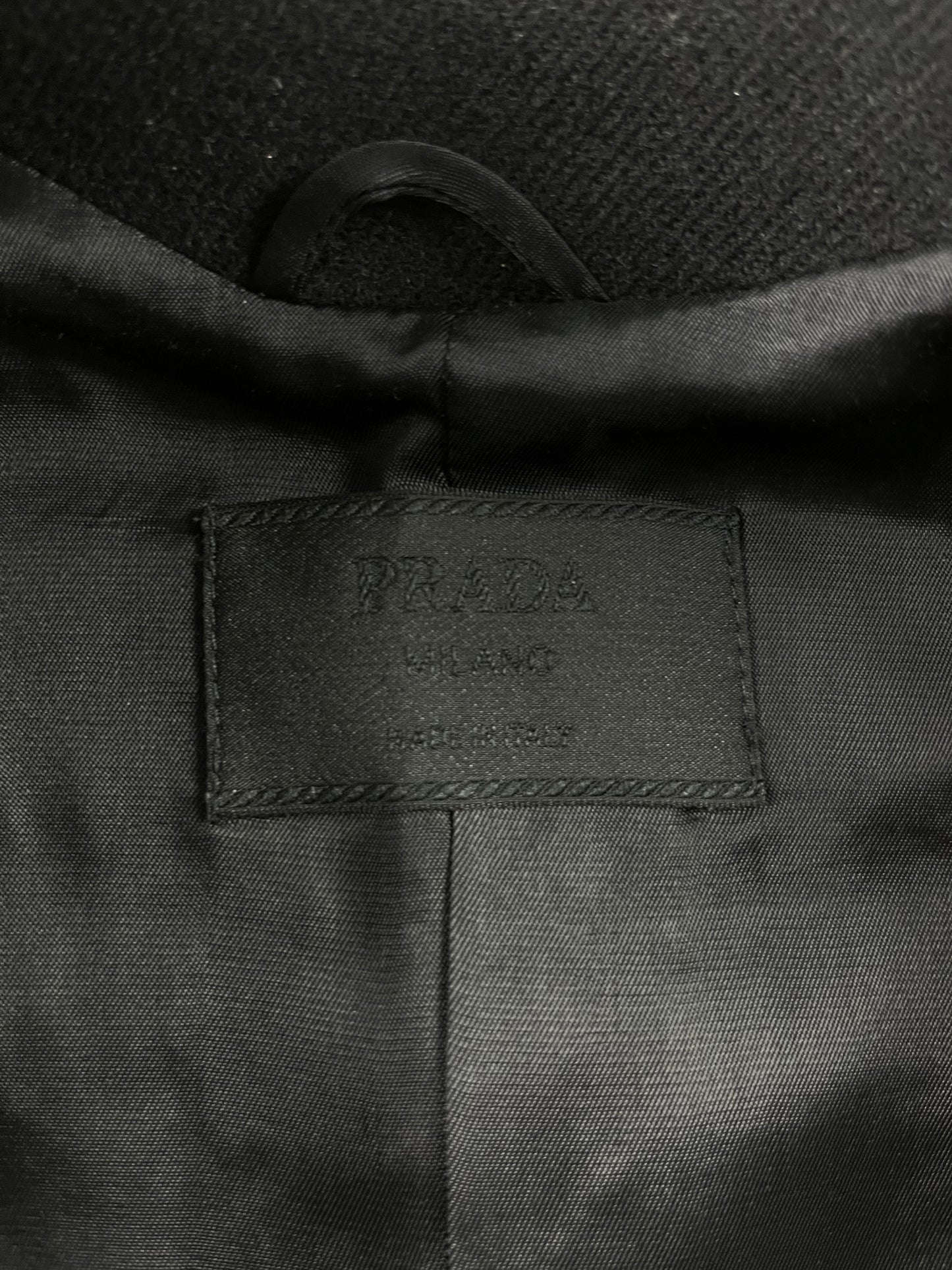 Prada Leather Padded Elbows Wool Jacket FW 1999 - S