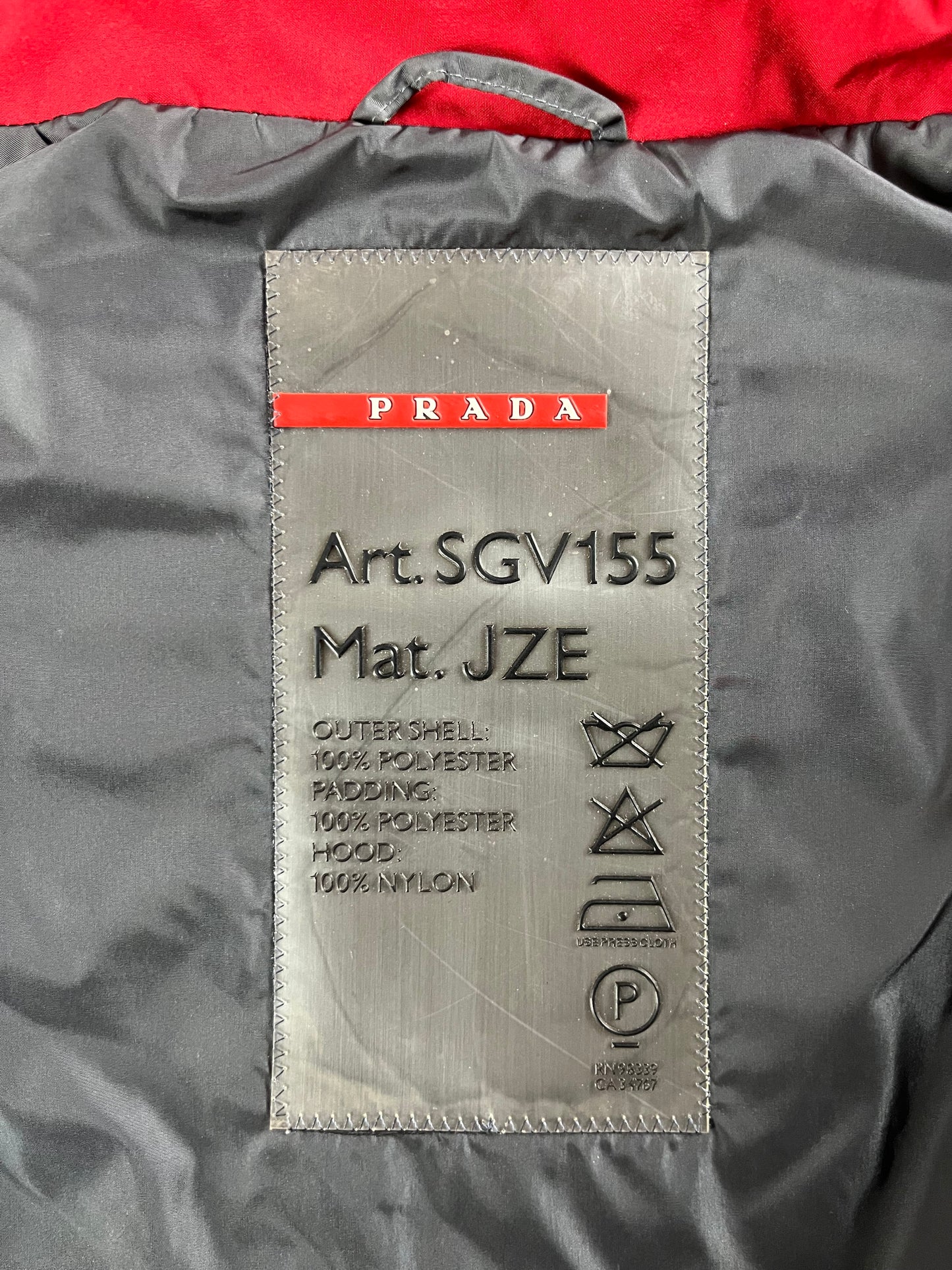 Prada Linea Rossa Red Ski Technical Jacket 2000s - XL