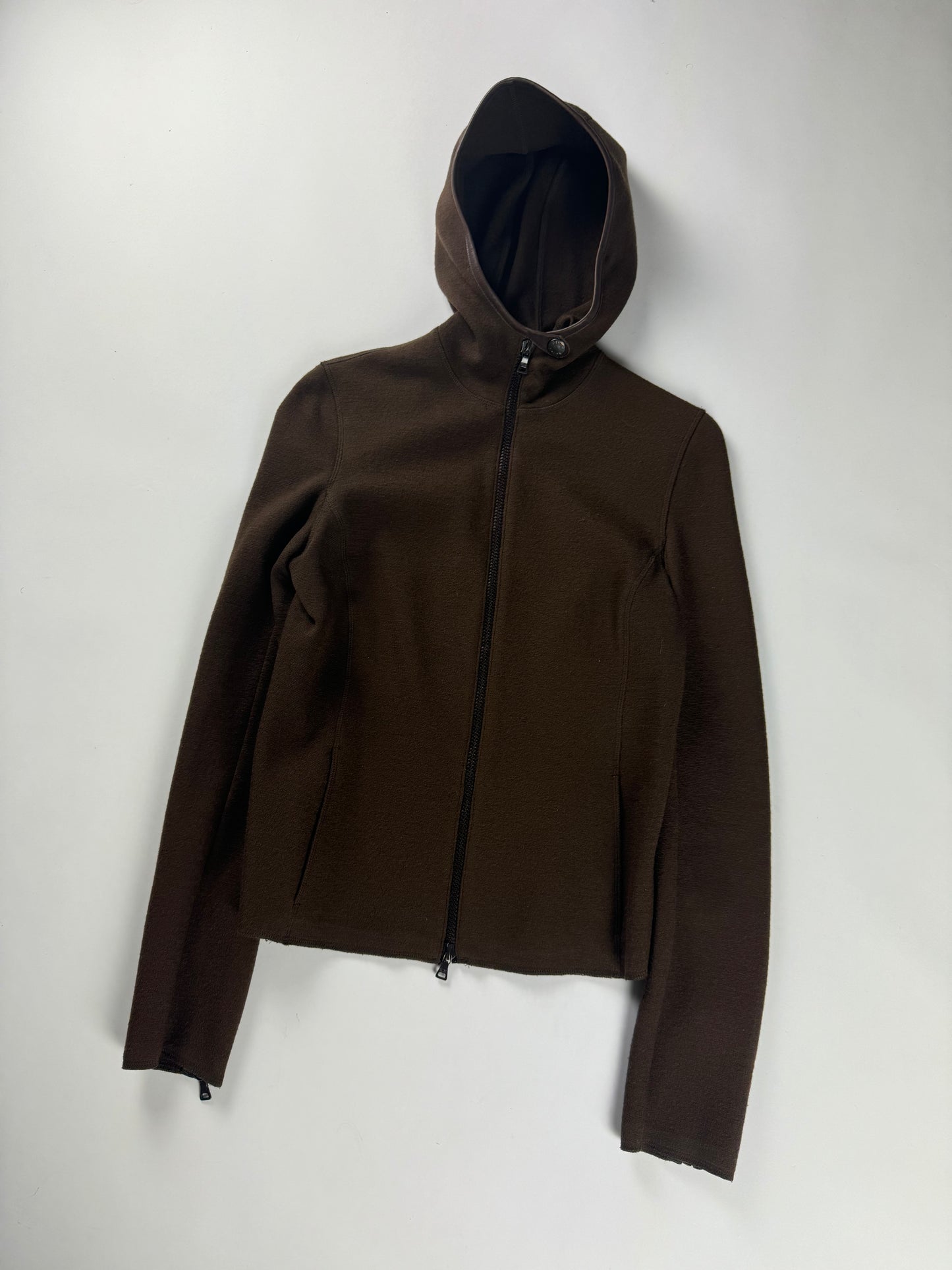 Prada Rich Brown Ninja Balaclava Riot Fit Zipper FW 1999 - M