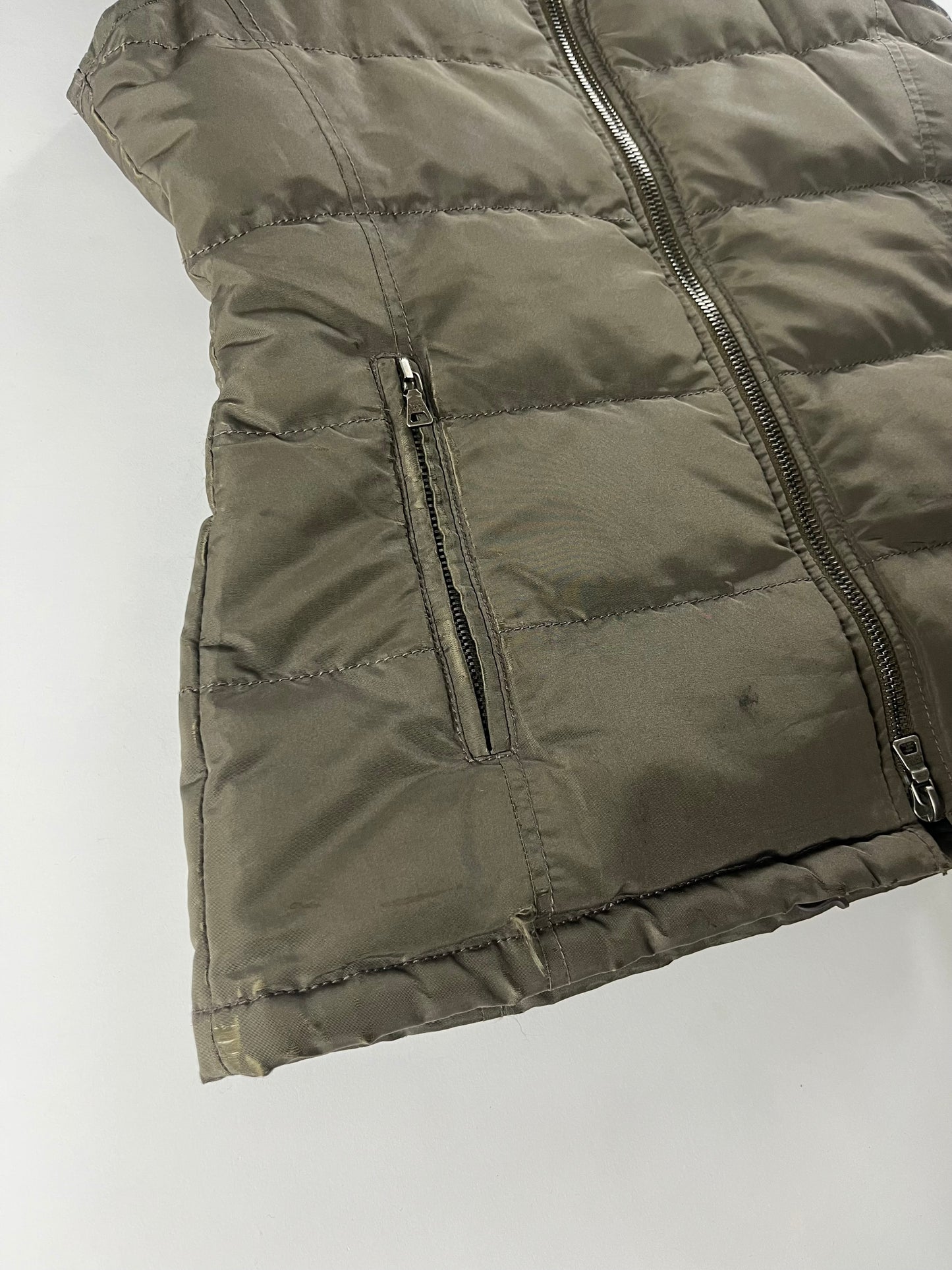 Prada Fur Hood Puffer Vest 2000s - S