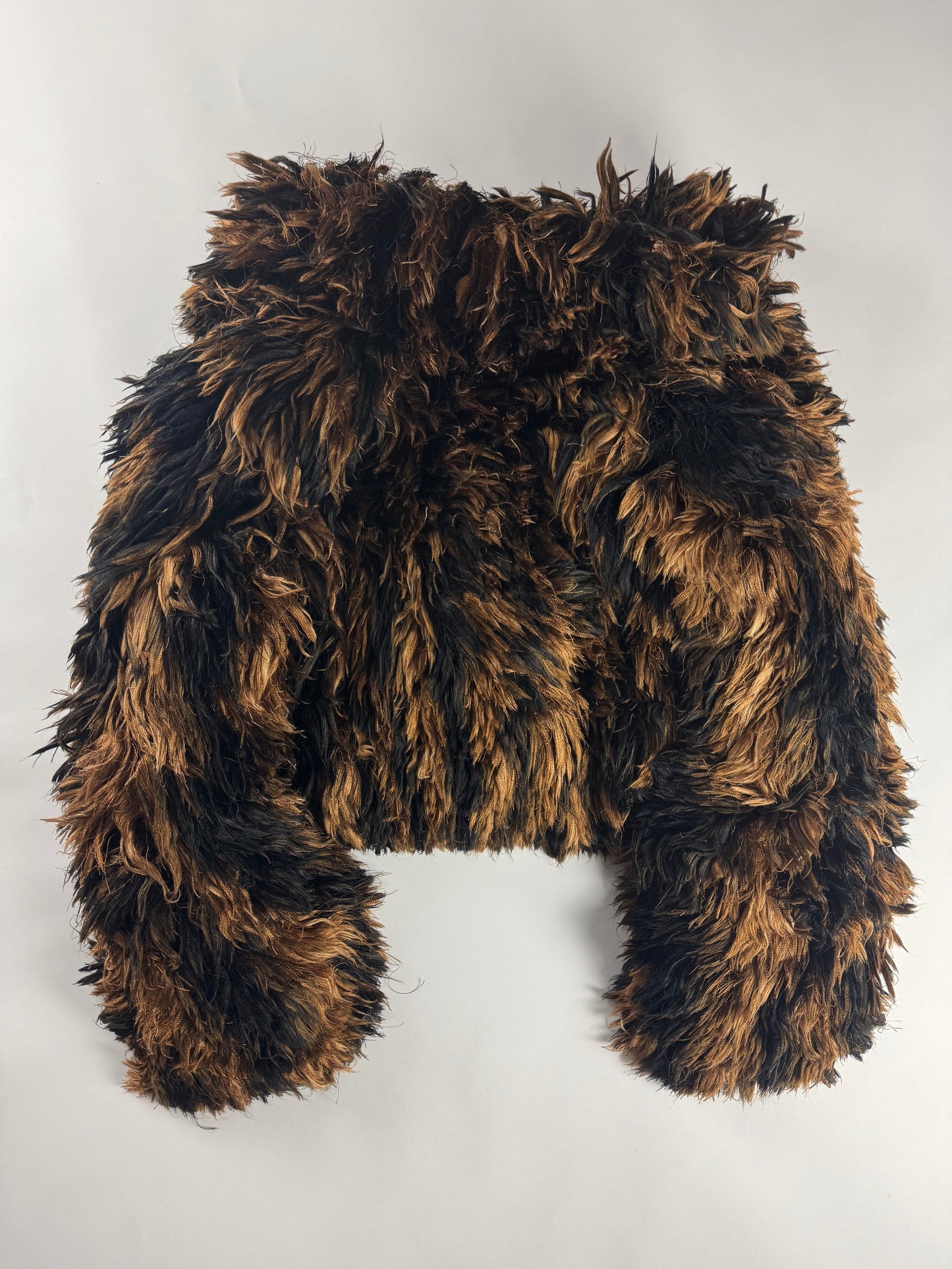 Balenciaga Couture Furry Cropped Boxy Shoulder Coat FW 2021 - S