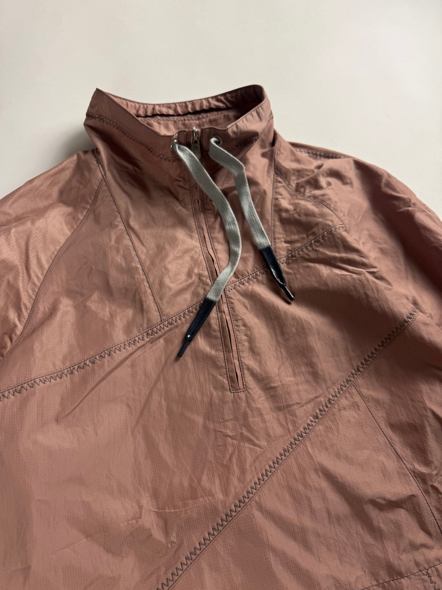 Hermès Sample Dust Pink Quarter Zip Piqure Stitch Jacket SS 2022 - M