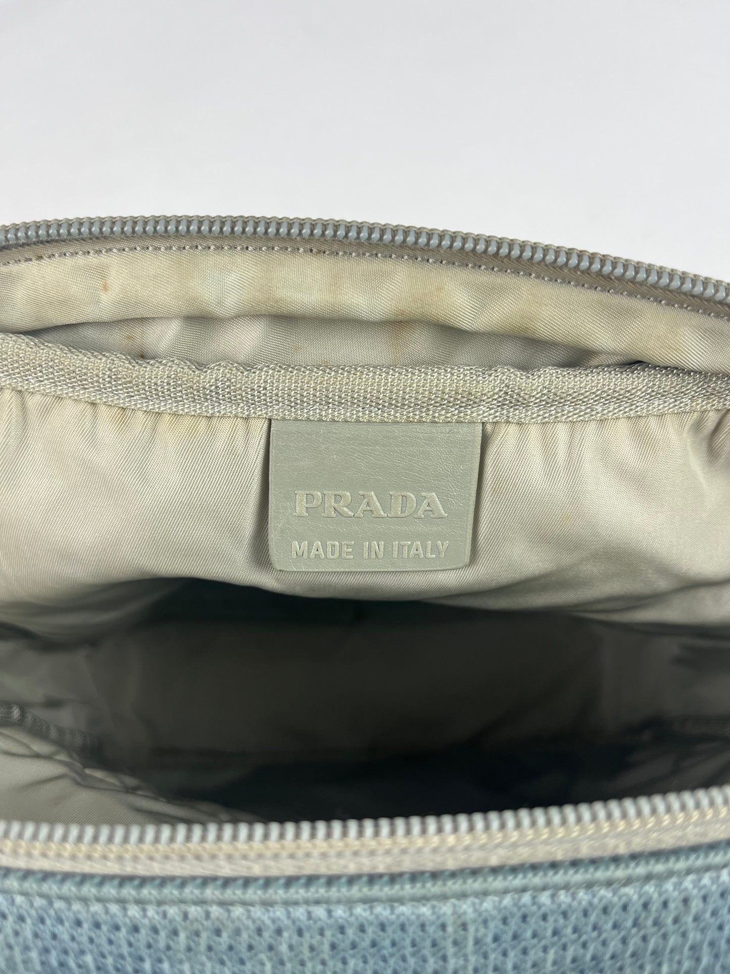 Prada Linea Rossa Blue Mesh Crossbody Bag FW 1999 - OS