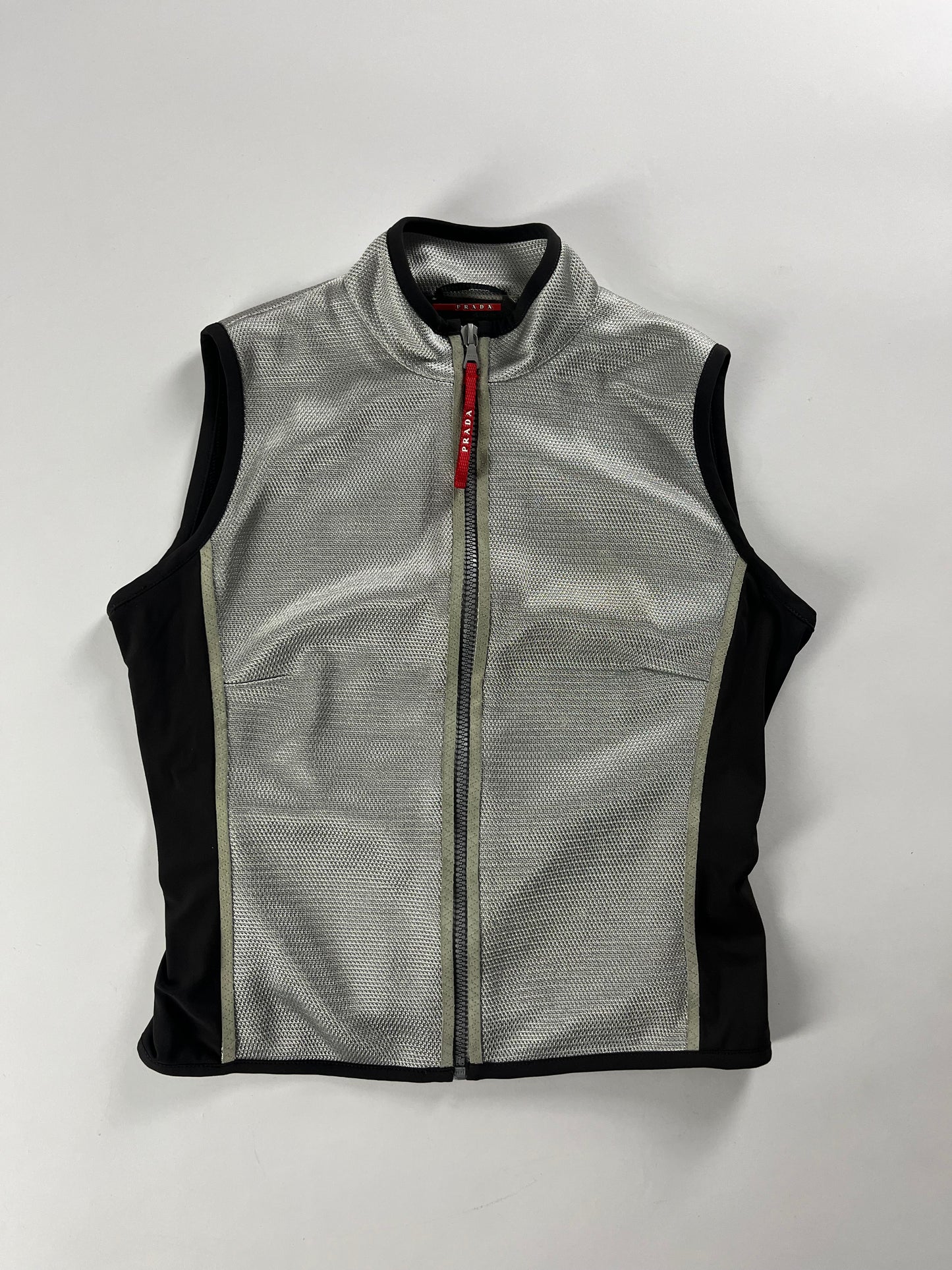 Prada Crop Mesh Zipper Vest SS 2000 - S
