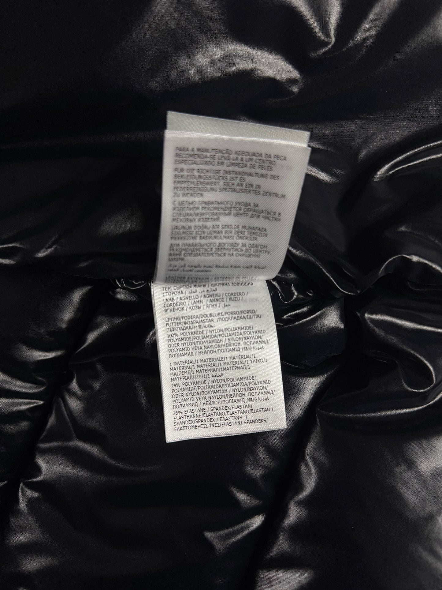 Moncler 6 1017 Alyx Studio 9SM Alman Puffer Lamb Leather Jacket FW 2022 - M