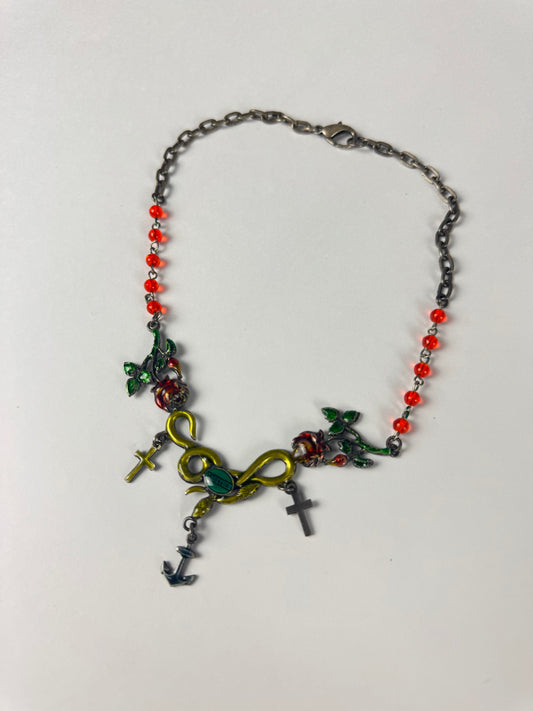 Jean Paul Gaultier Marine Muse Mermaid Cowl Pearl Necklace 1990s - OS