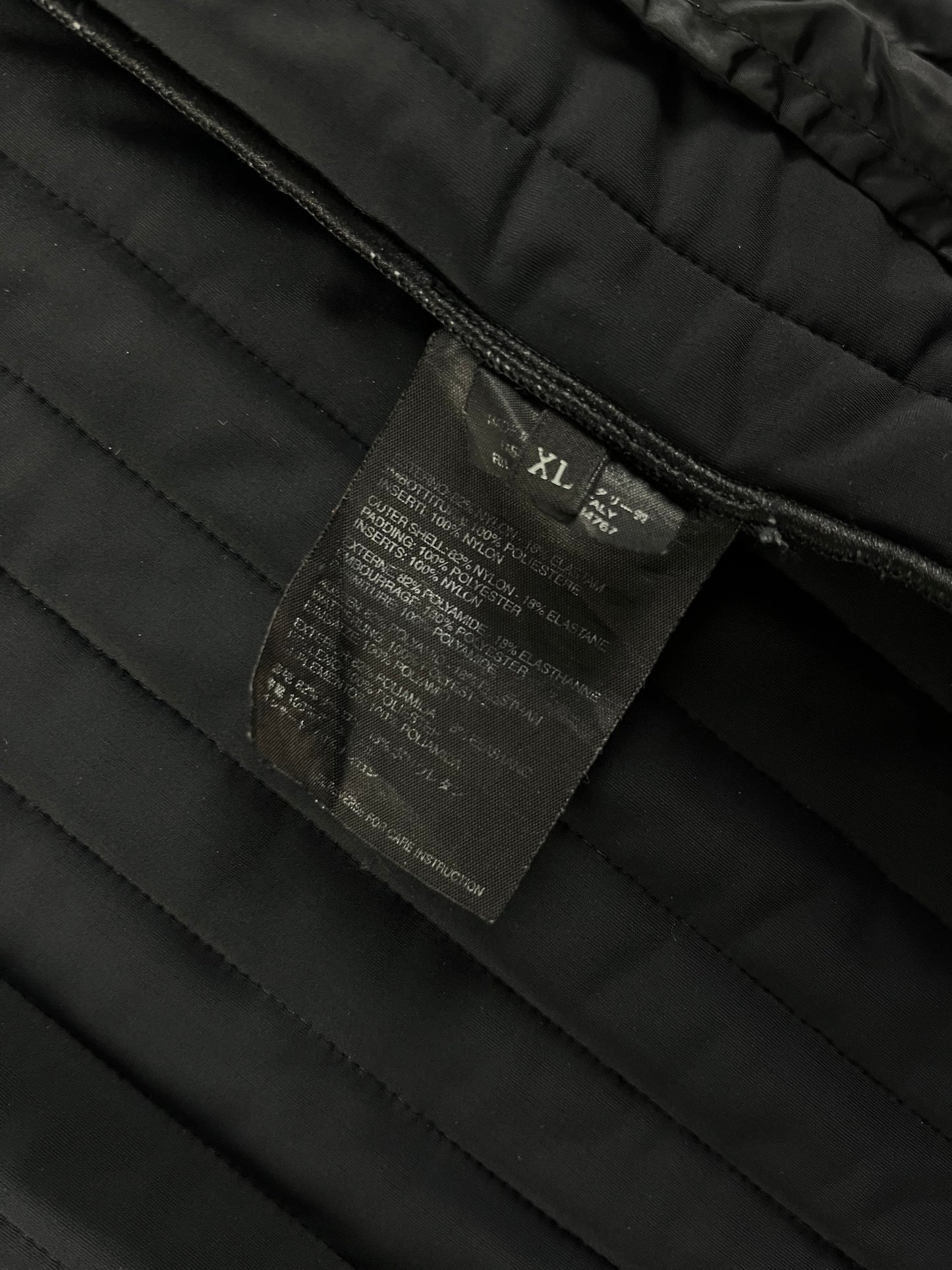 Prada Linea Rossa Black Straight Quilted Nylon Zipper Jacket FW 2001 - XL
