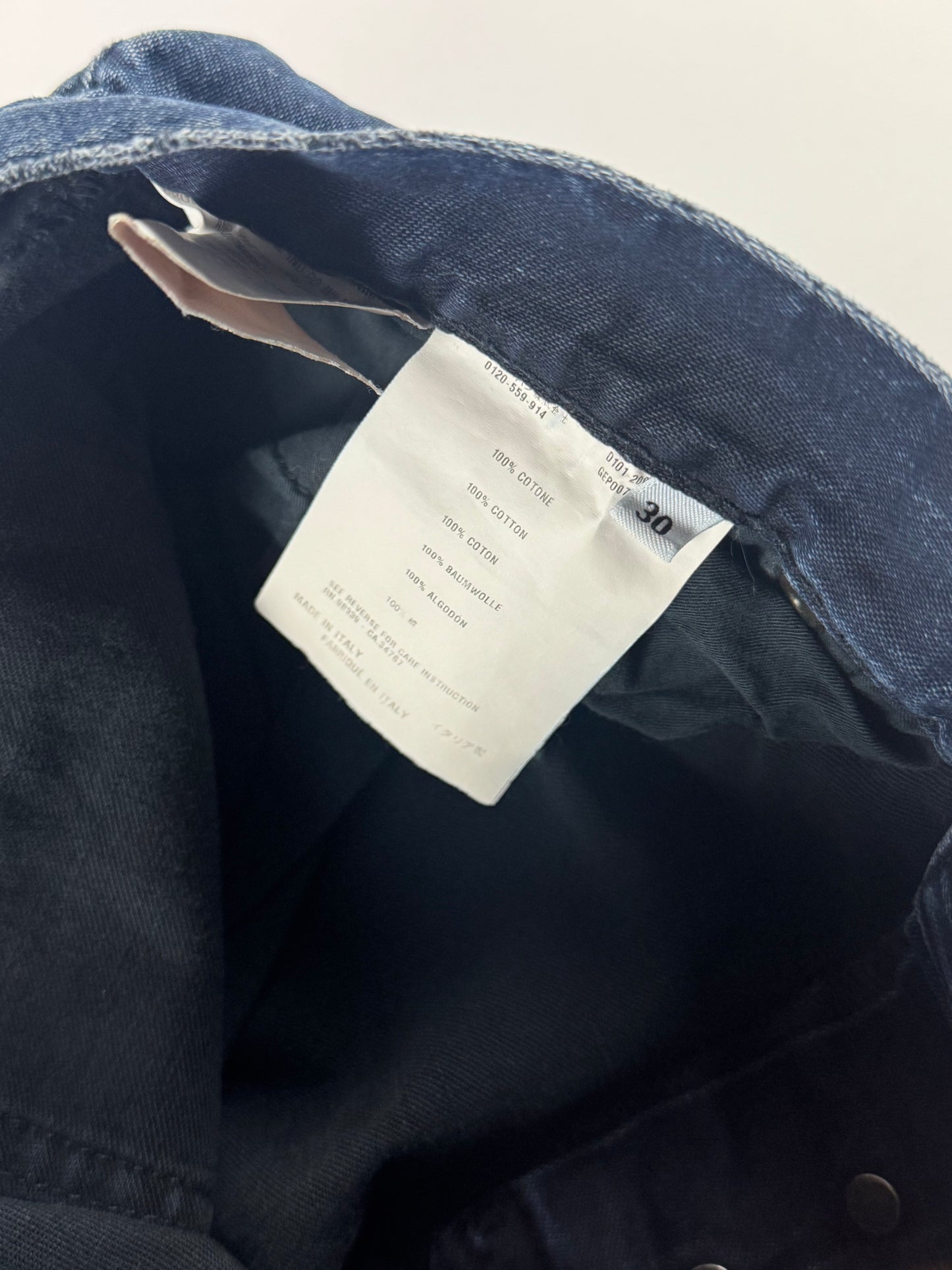 Prada Mainline Blue Straight Cotton Pants SS 2008 - 30 US