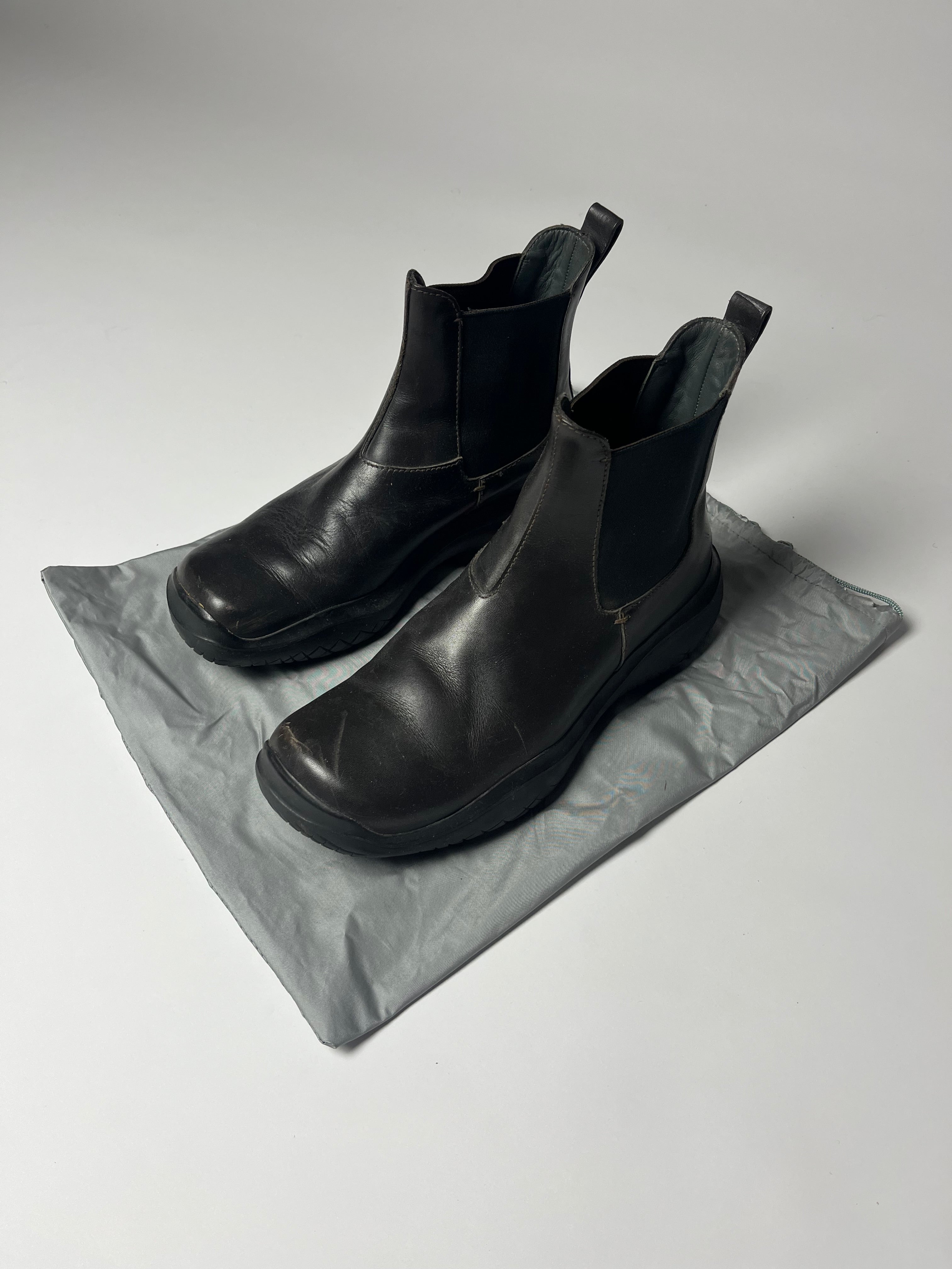 Prada Linea Rossa Brown Leather Boots FW 1999 42 EU WEDEMPIECES