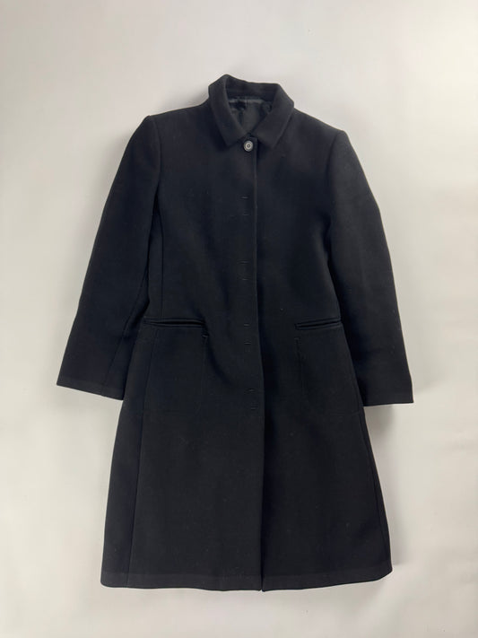 Prada Black Double Stitches Tailored Coat FW 1998 - XS
