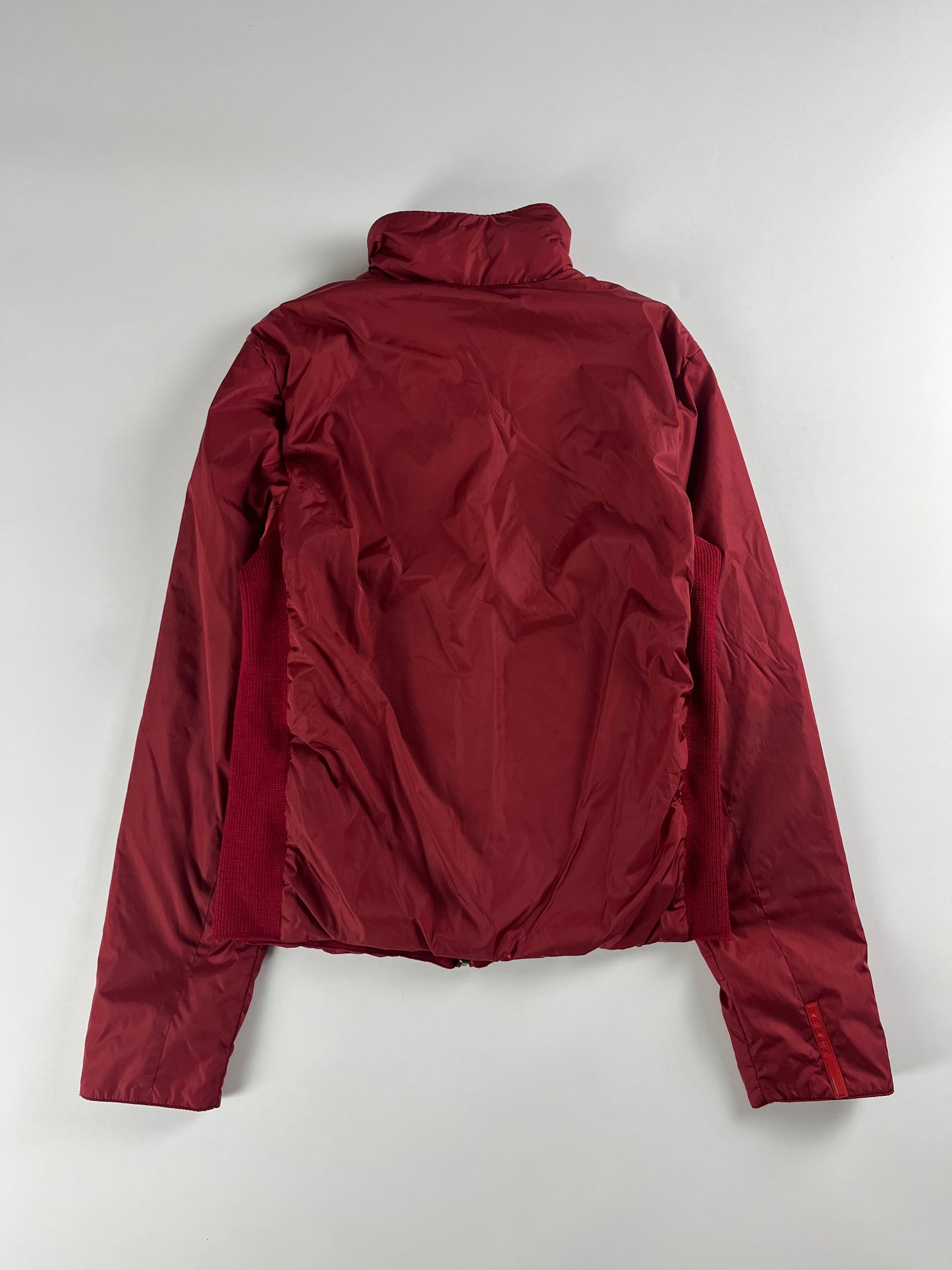 Prada Linea Rossa Red Hybrid Nylon Zipper Jacket SS 2000 - M