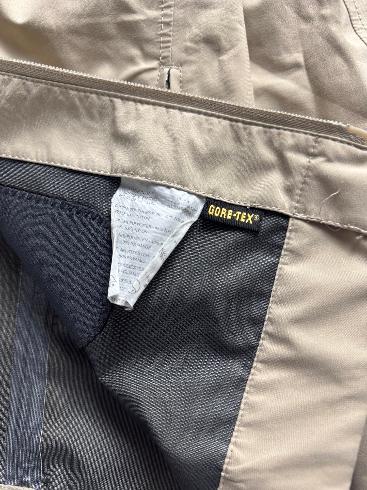 Prada Gore Tex Beige Technical Bomber Jacket 2000s - M
